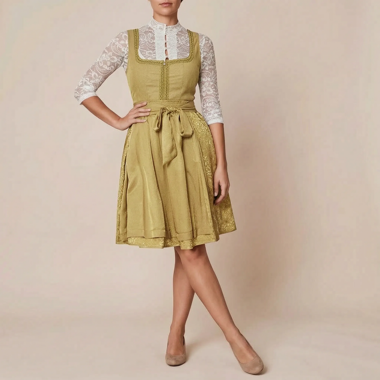 BavarianChic | Elegantes Knielanges Dirndl Für Damen