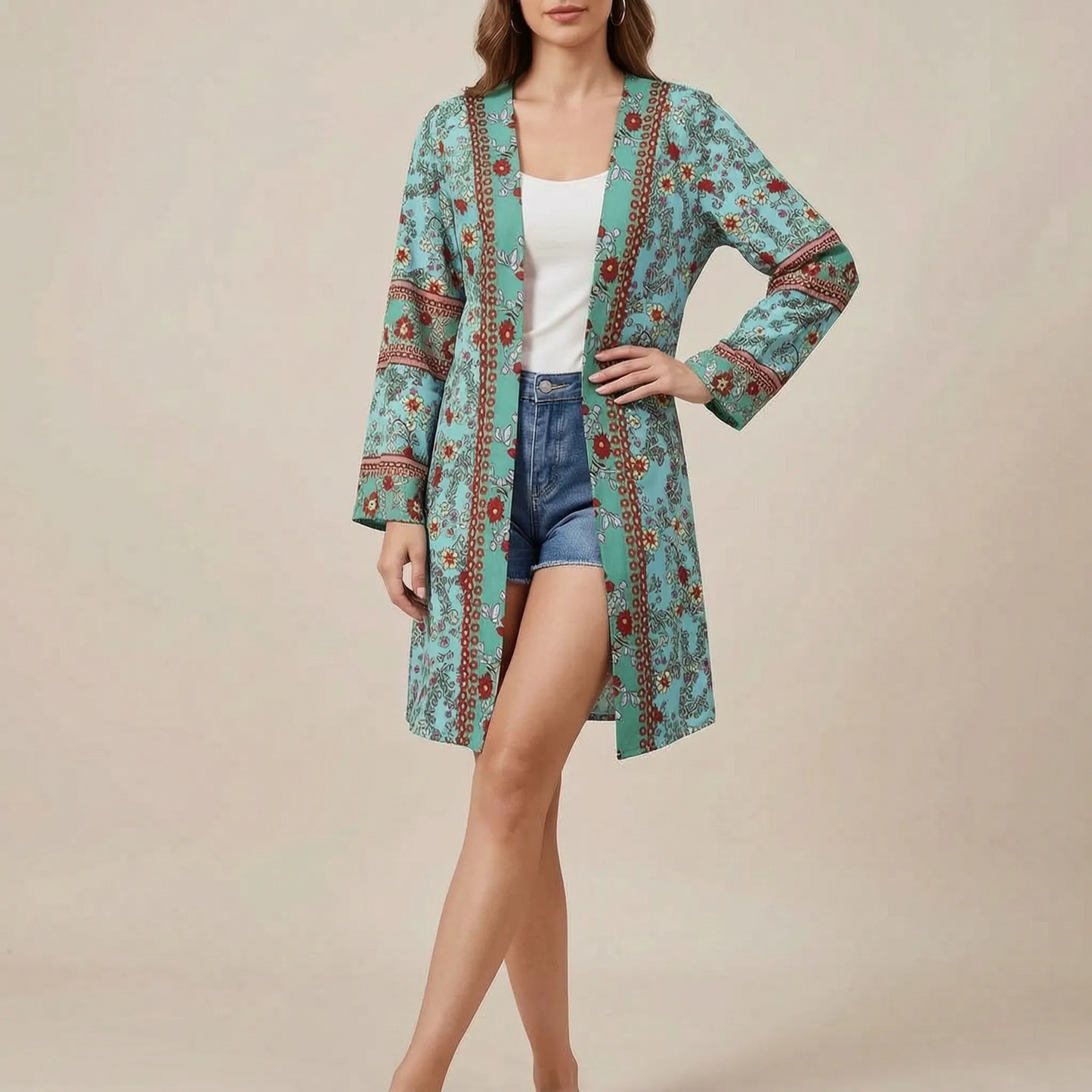 Bohora | Leichter Bedruckter Sommer-Cardigan