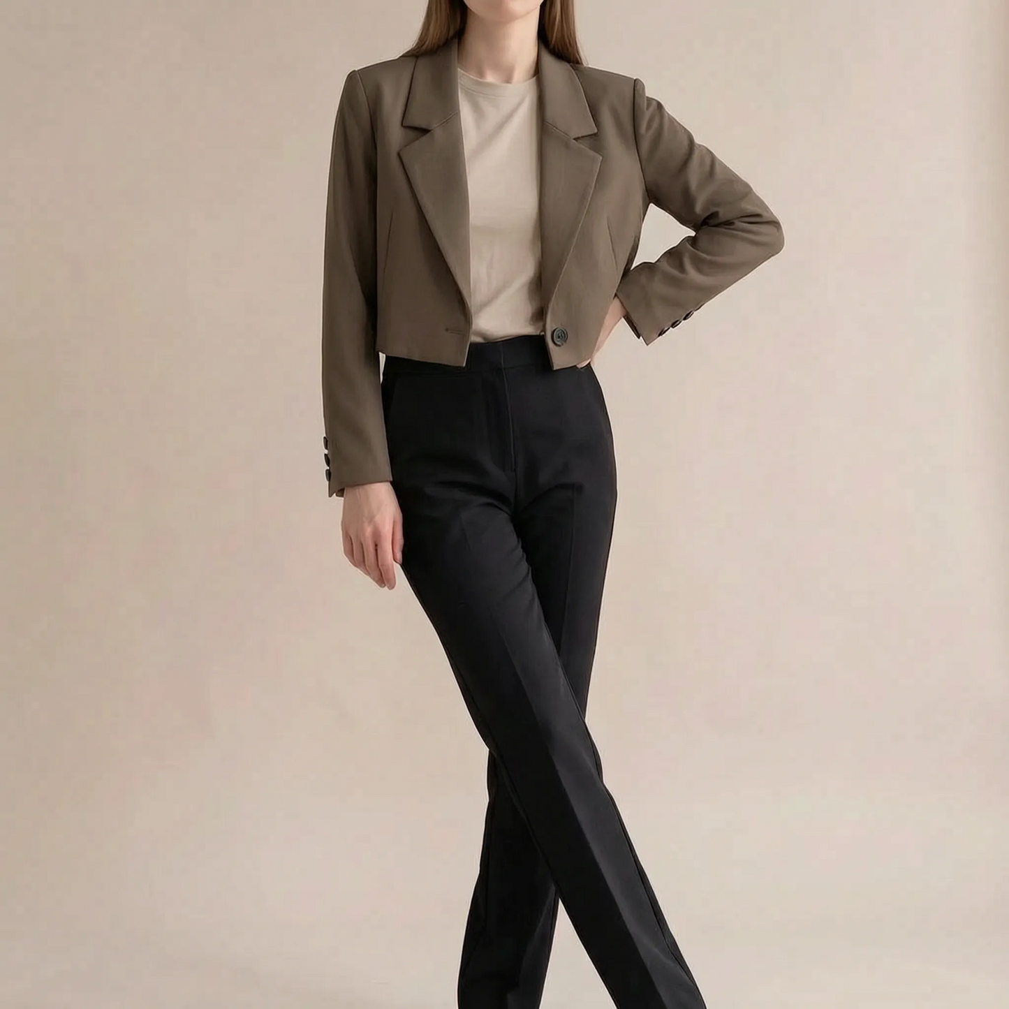 Clovia | Kurzer Blazer Mit Einknopf-Verschluss