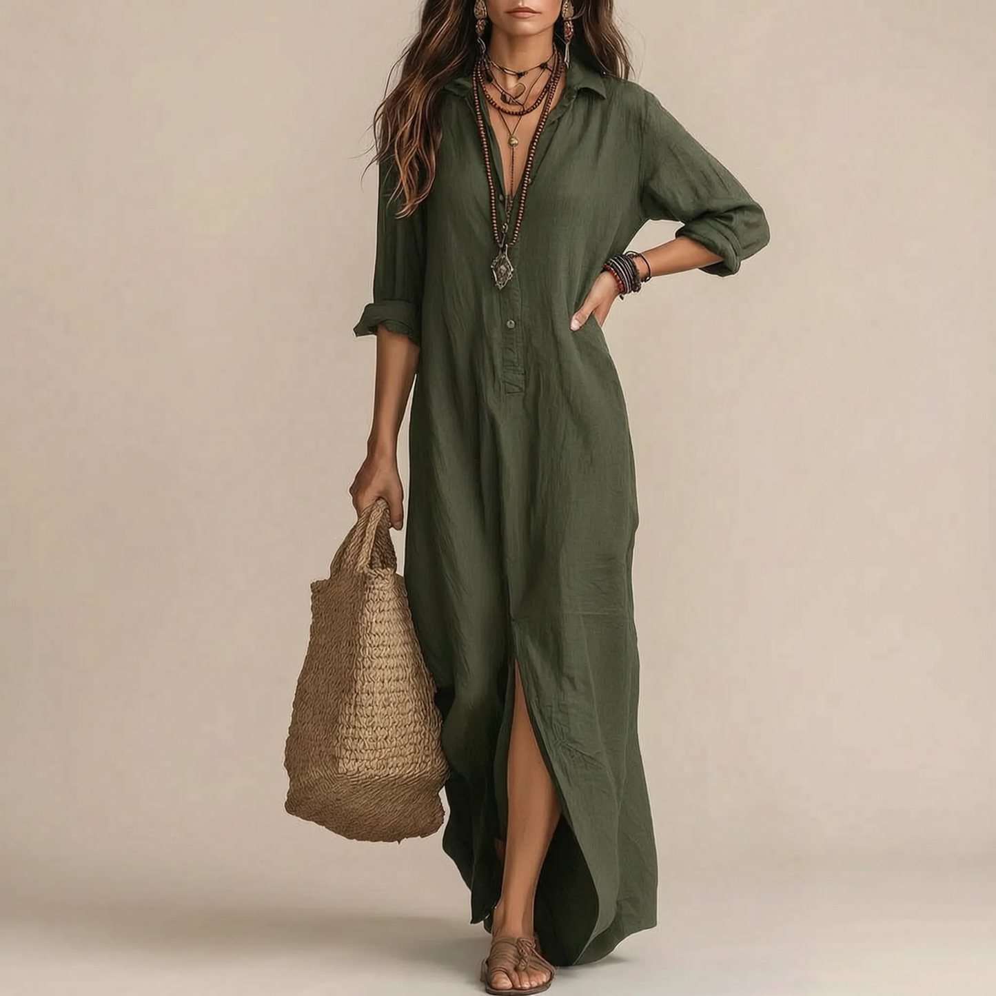 Flowra | Locker Fallendes Maxikleid
