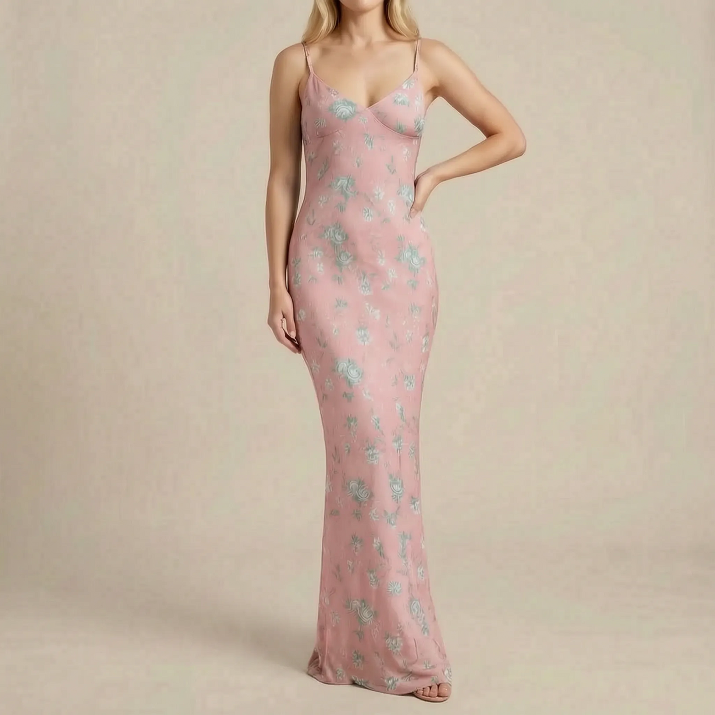 Luvien | Bodenlanges Florales Maxikleid