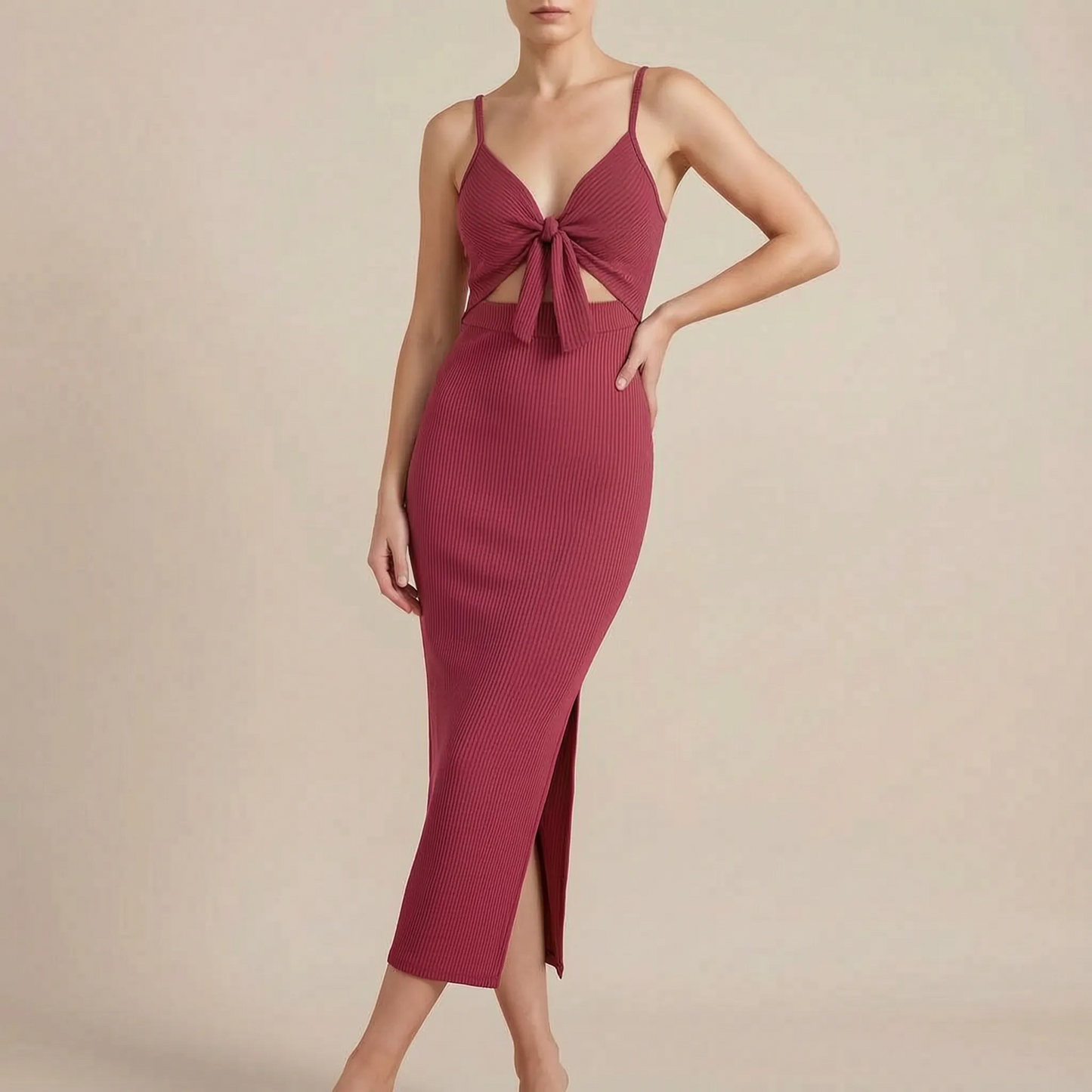 RivaMaxi | Langes Geripptes Sommerkleid