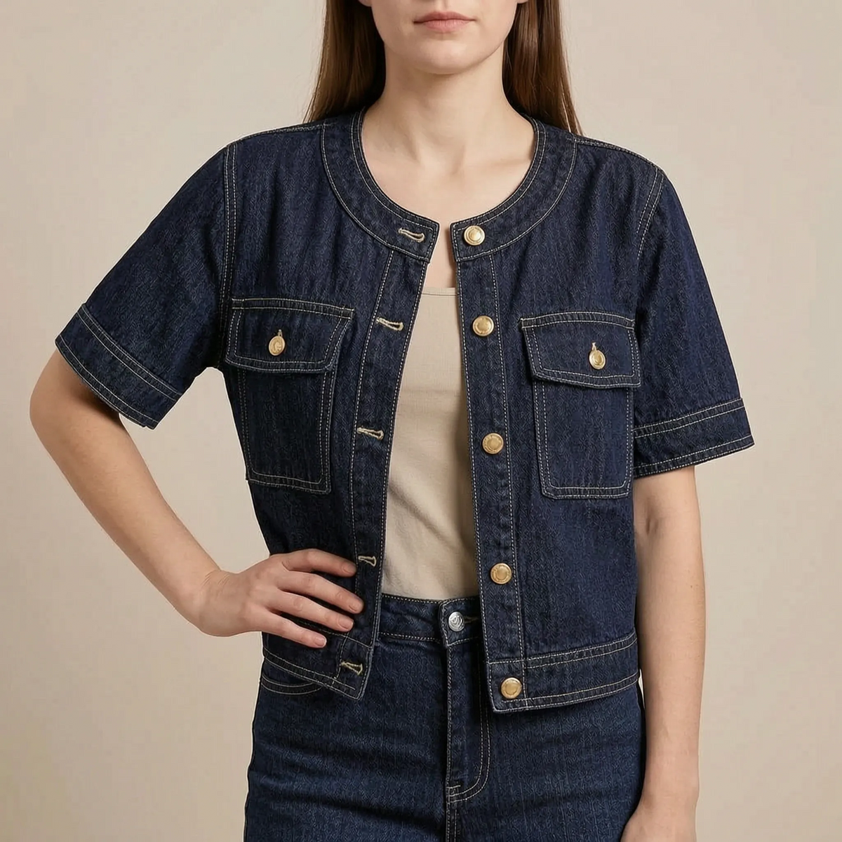 Shortis | Kurzärmelige Sommerjacke Mit Knopfleiste