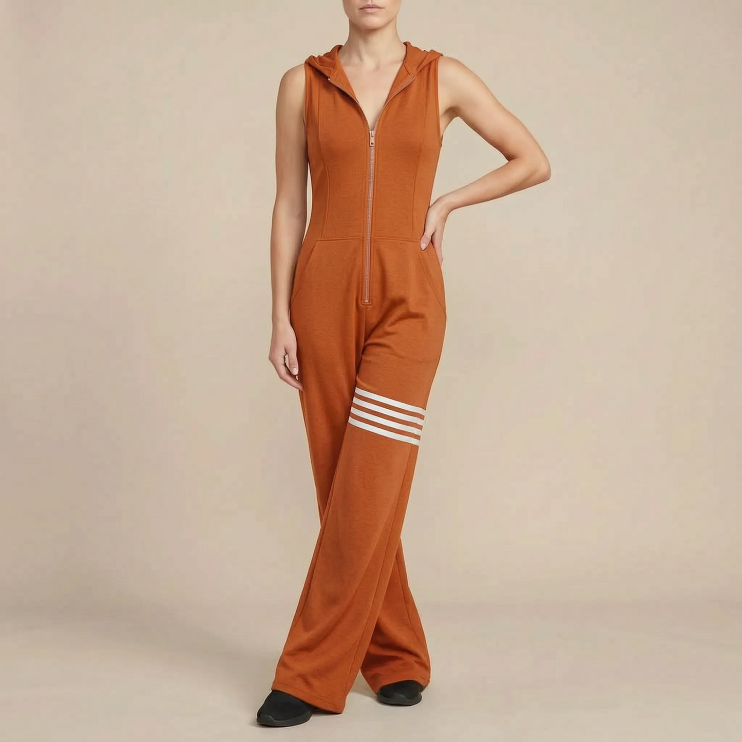 Valura | Ärmelloser Sport Jumpsuit Im Retro-Stil