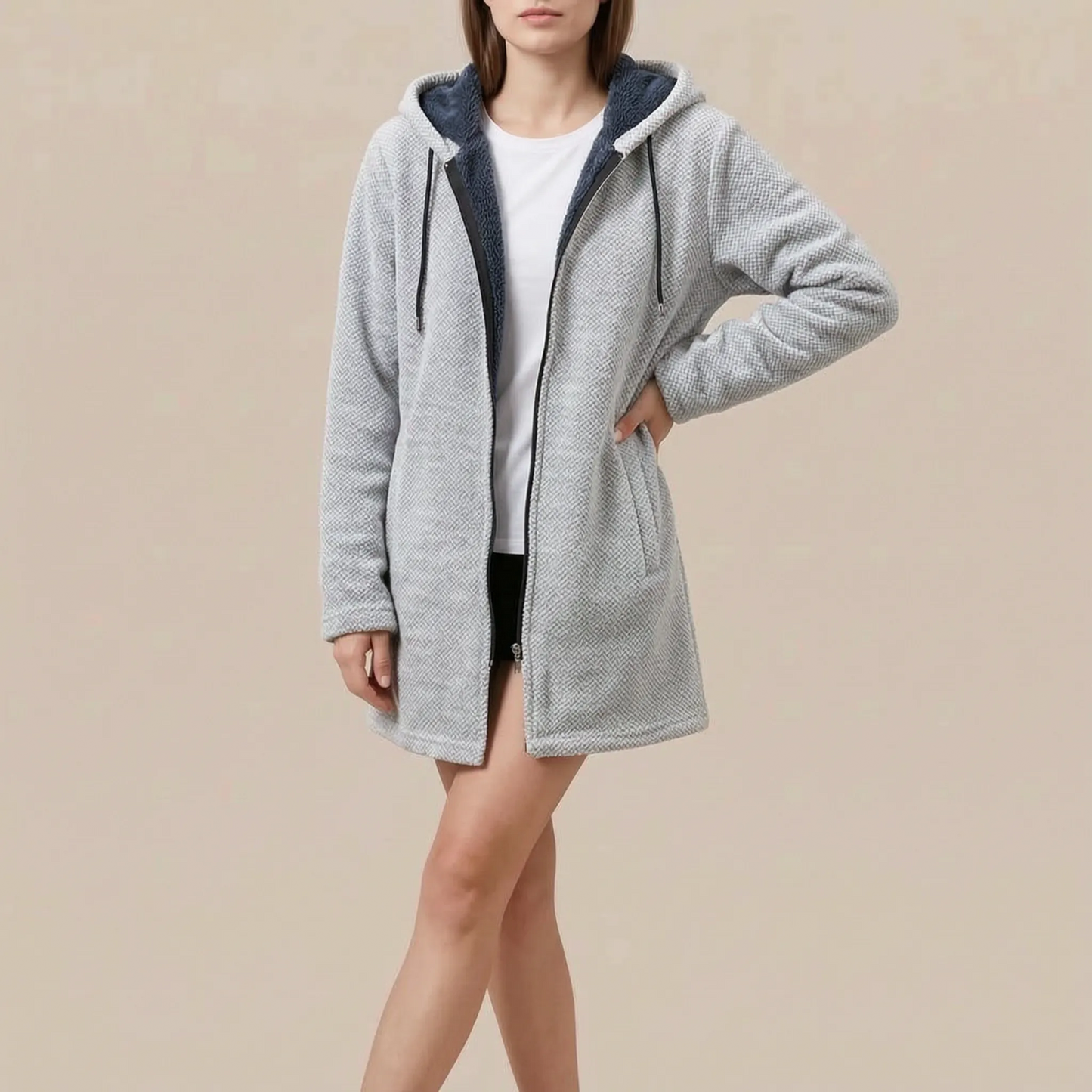 Velsor | Warme Fleecejacke Mit Kapuze