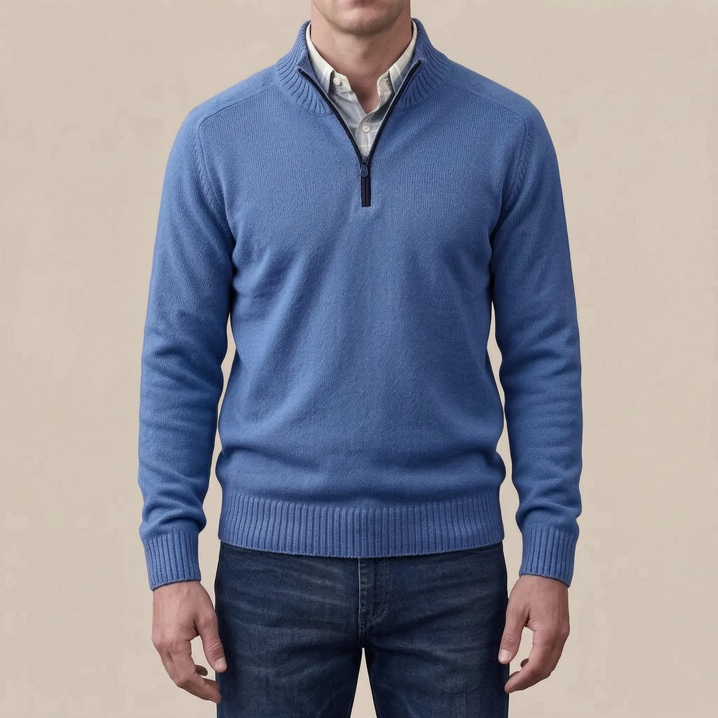 Ziphus | Eleganter Pullover Mit Halbem Reißverschluss
