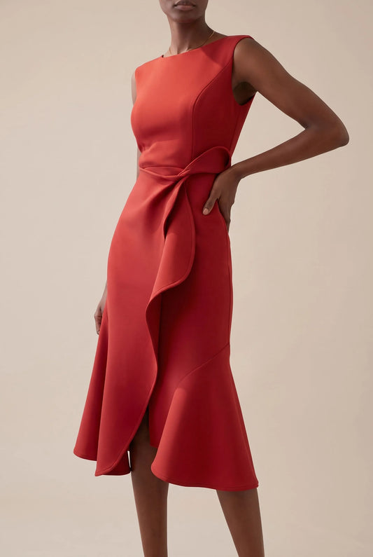 Allura | Ärmelloses Asymmetrisches Midikleid