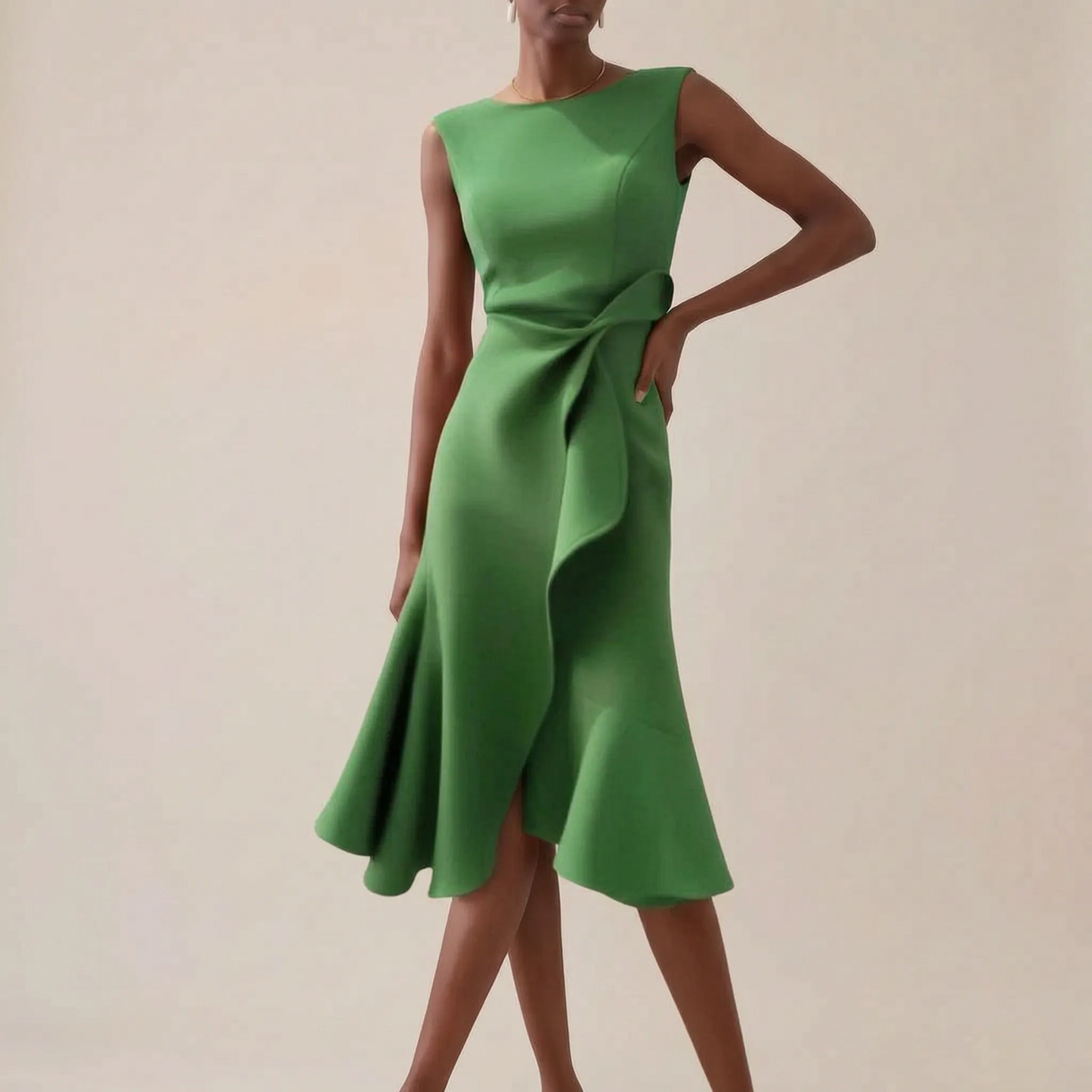 Allura | Ärmelloses Asymmetrisches Midikleid