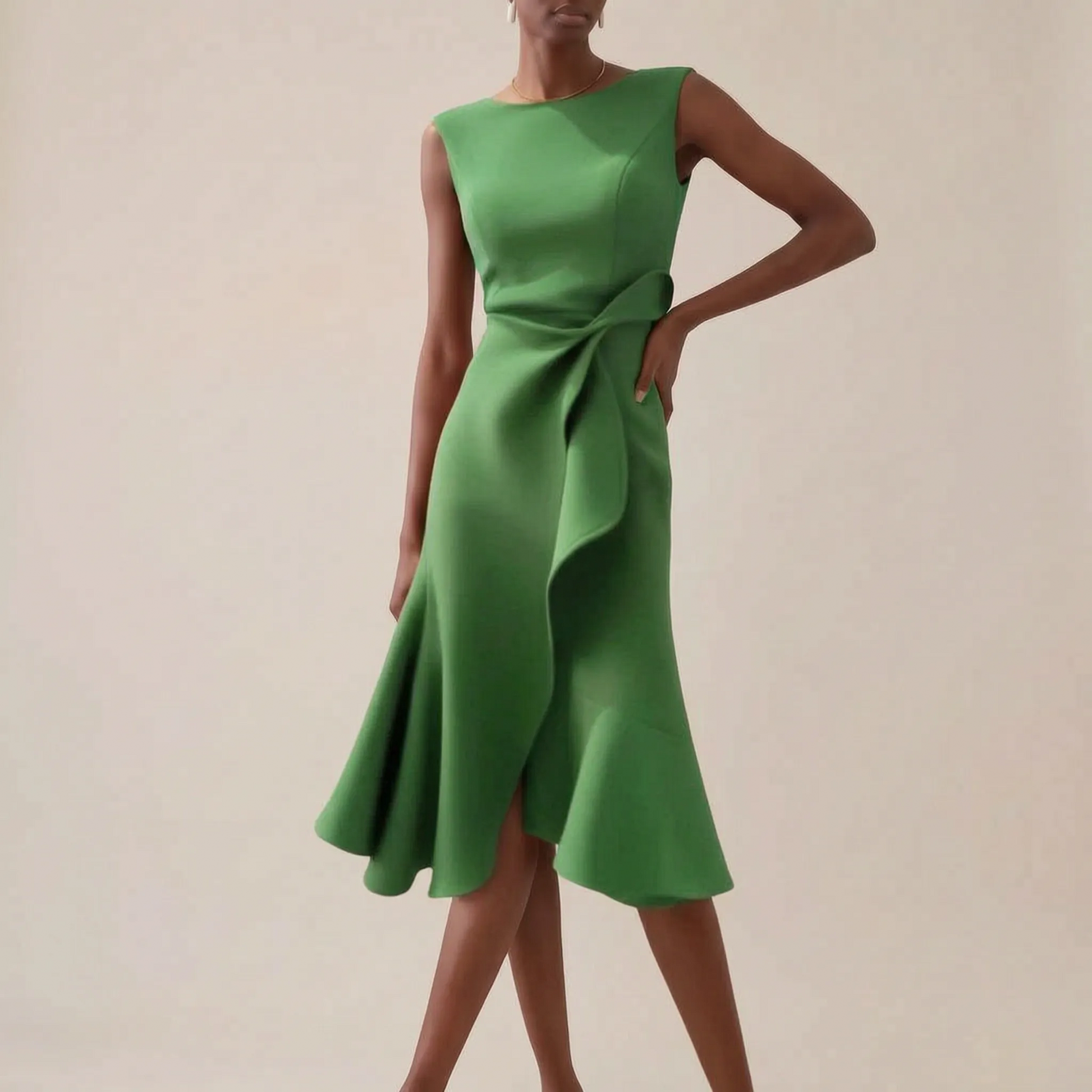 Allura | Ärmelloses Asymmetrisches Midikleid