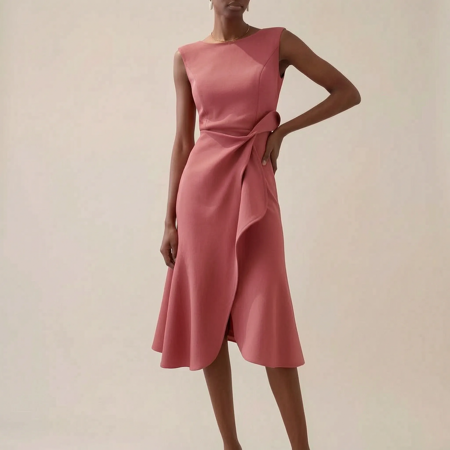 Allura | Ärmelloses Asymmetrisches Midikleid