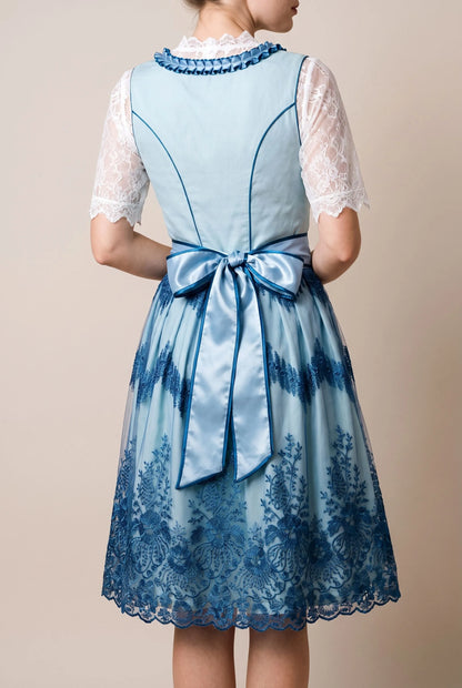 AlpineCharm | Zweiteiliges Dirndl Mit Floraler Schürze