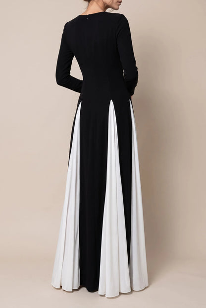 Alveara | Elegantes Zweifarbiges Maxikleid