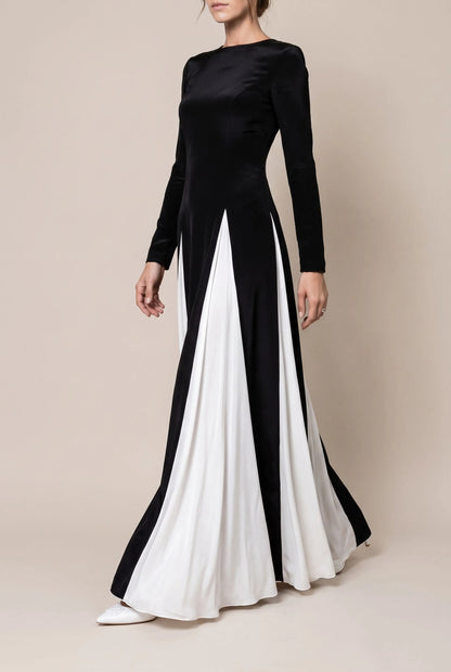 Alveara | Elegantes Zweifarbiges Maxikleid