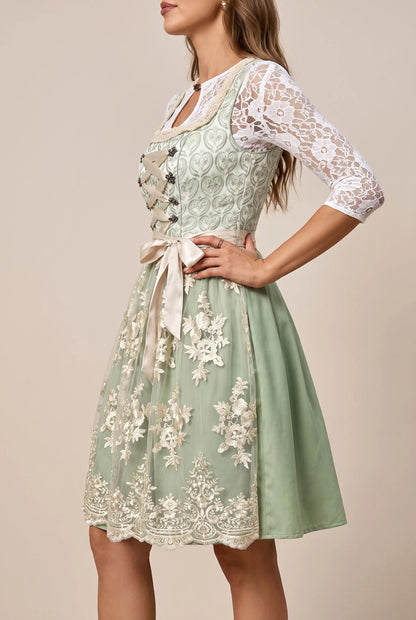 Alveria | Ärmelloses Dirndl Mit Blumenstickerei