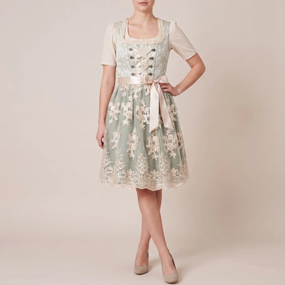 Alveria | Ärmelloses Dirndl Mit Blumenstickerei