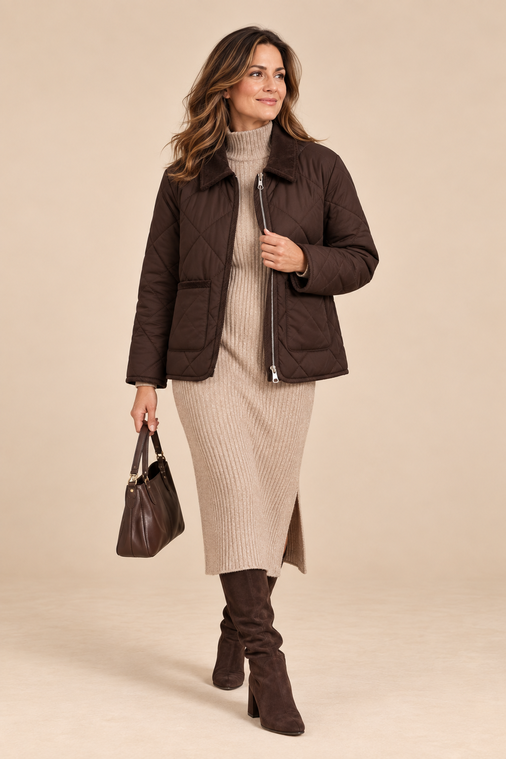 Alvie | Steppjacke Damen mit klassischer Rautensteppung