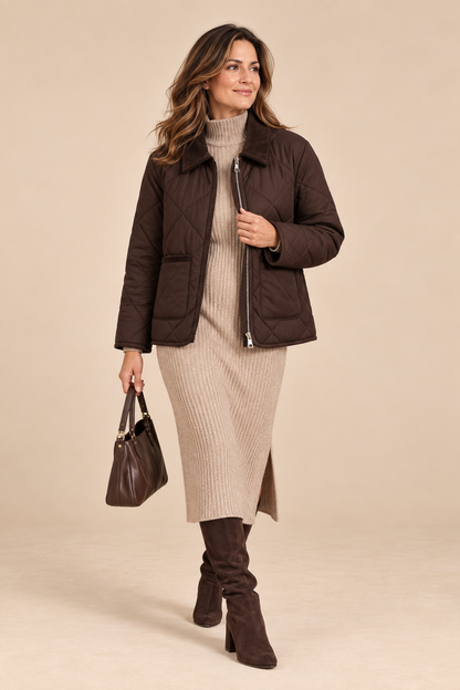 Alvie | Steppjacke Damen mit klassischer Rautensteppung