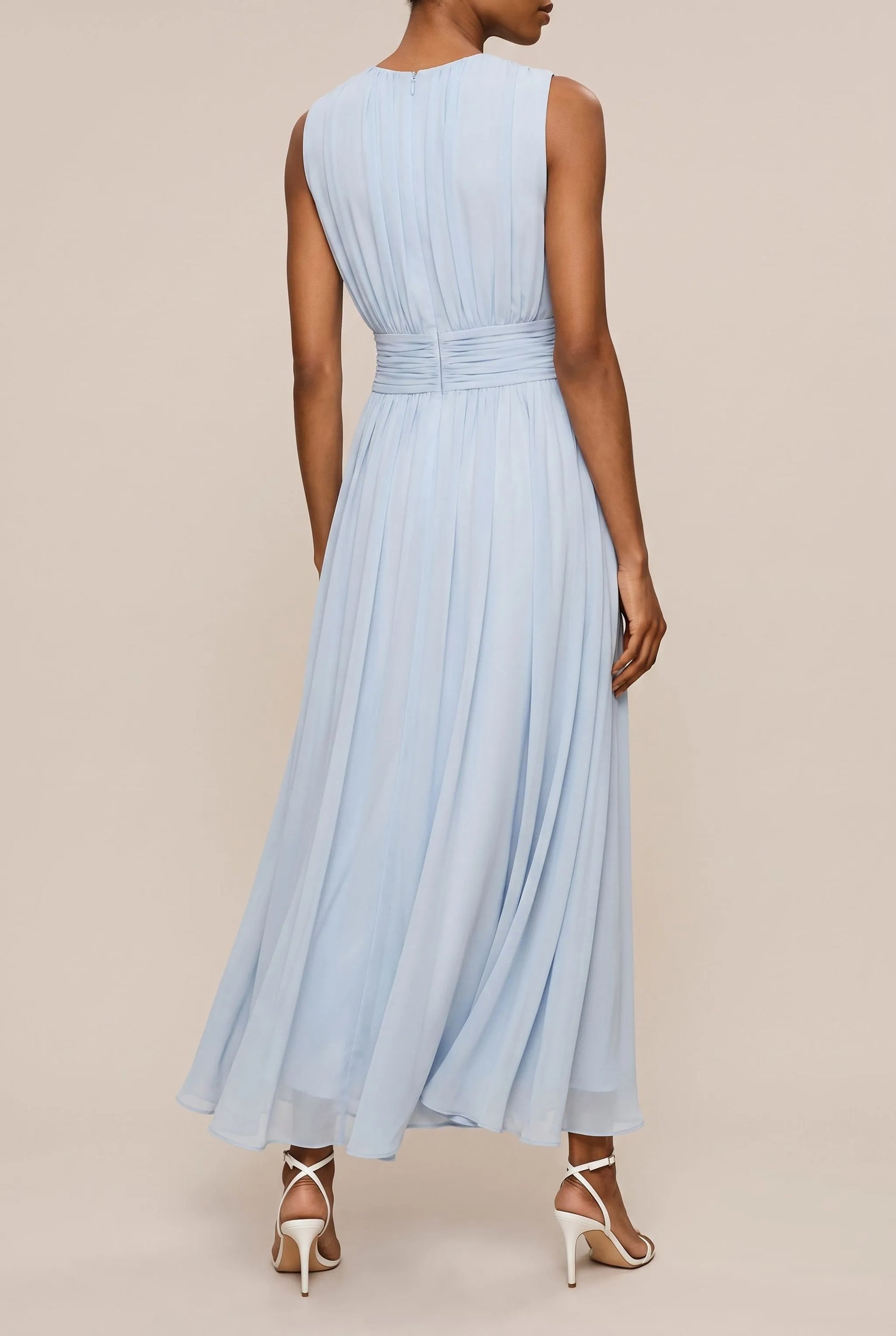Alys | Ärmelloses Midikleid Mit Raffungen
