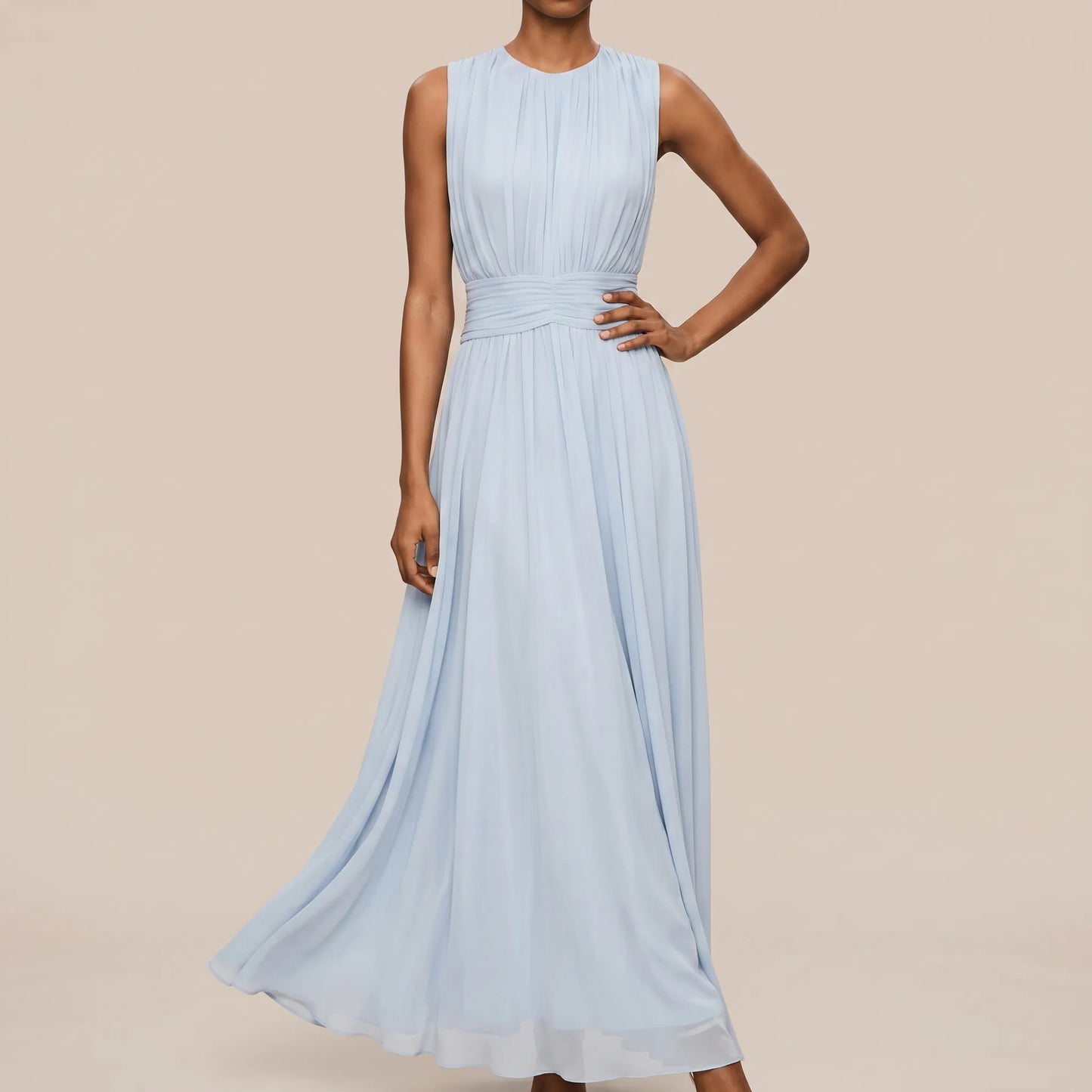 Alys | Ärmelloses Midikleid Mit Raffungen