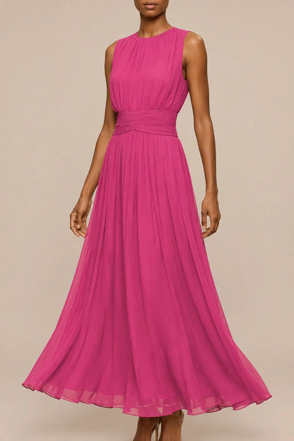 Alys | Ärmelloses Midikleid Mit Raffungen