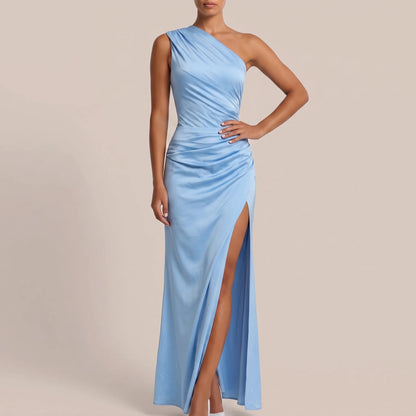 Asymora | Asymmetrisches Maxikleid Mit Fließendem Fall