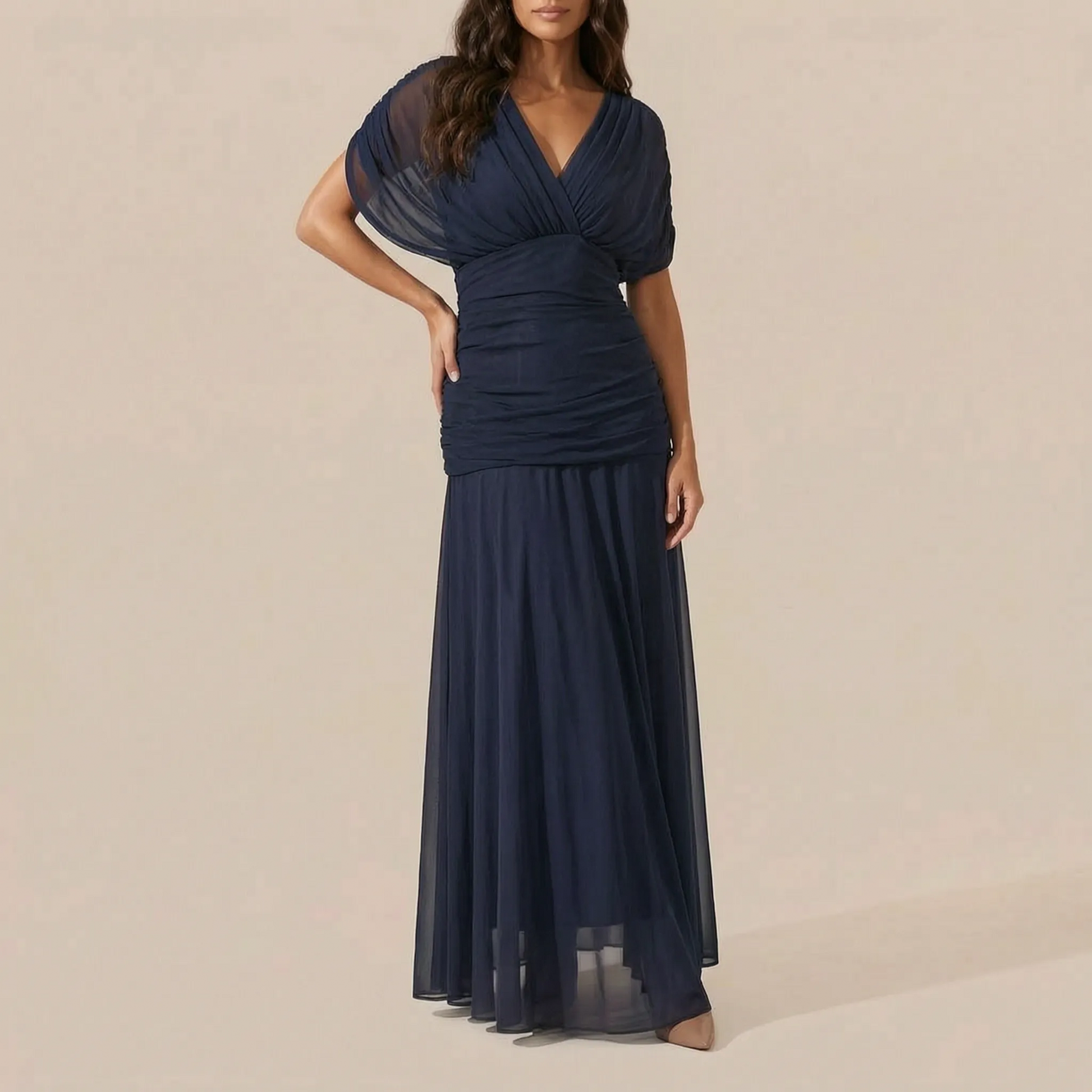 AuraDress | Elegantes Schulterfreies Maxi-Abendkleid