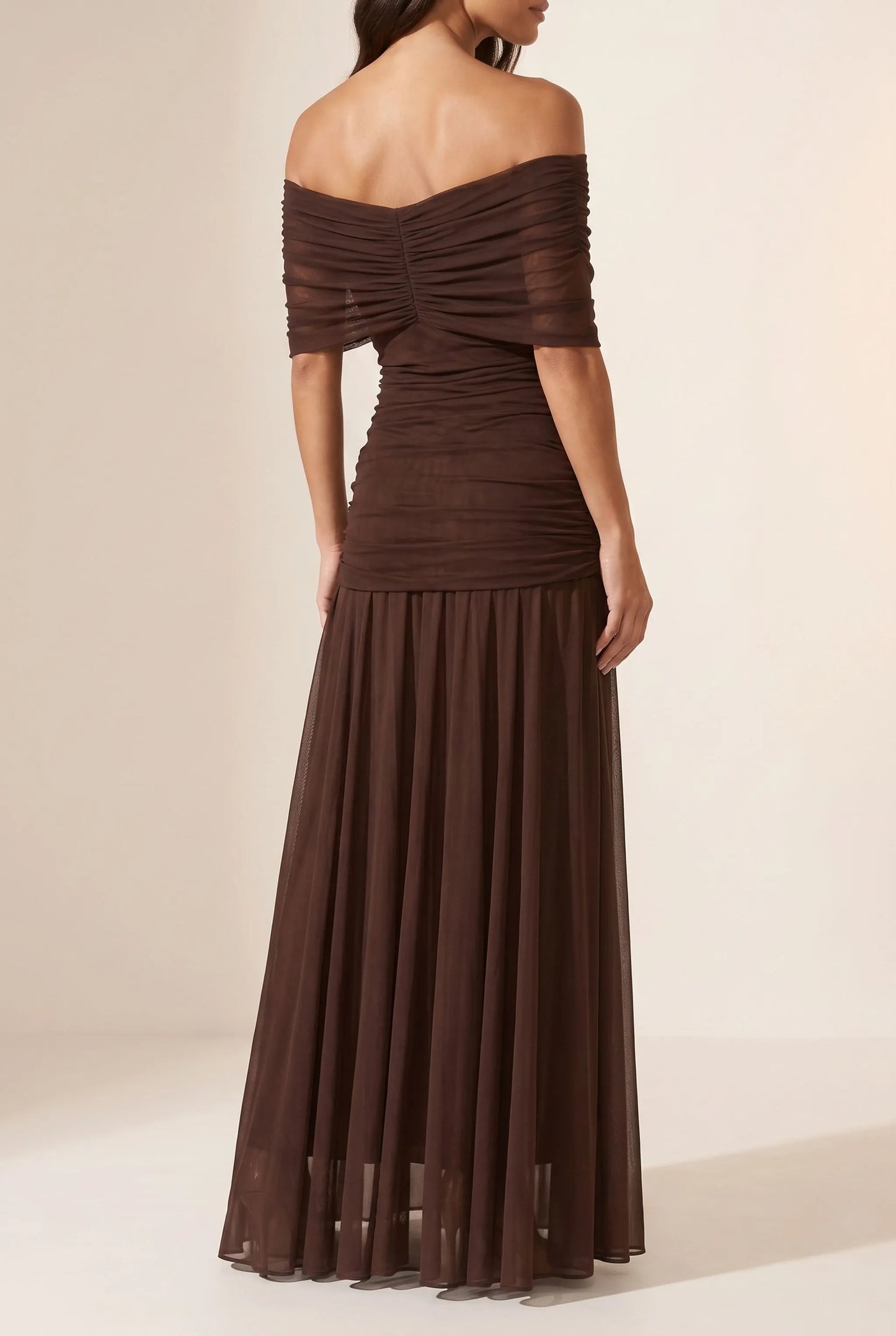 AuraDress | Elegantes Schulterfreies Maxi-Abendkleid