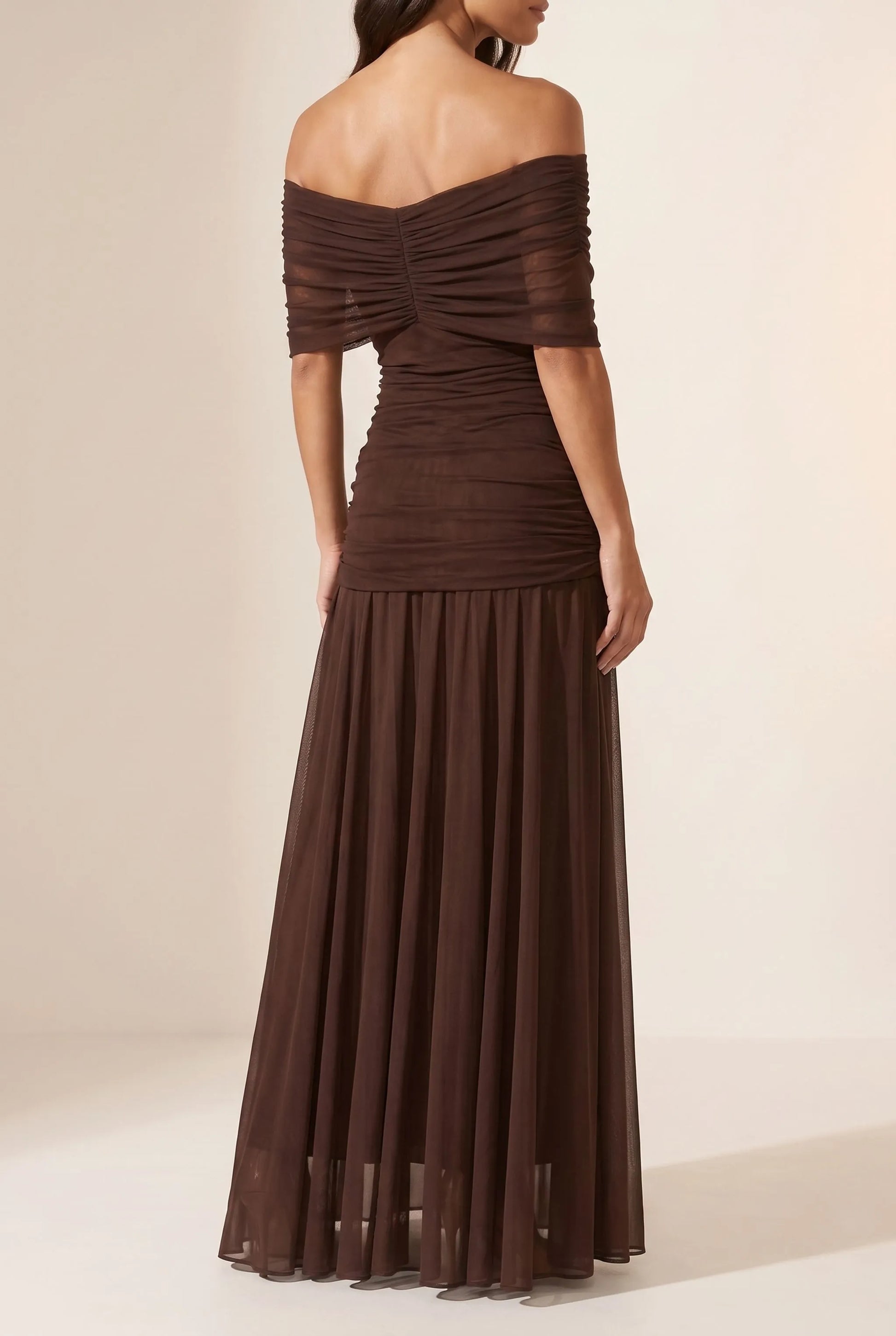 AuraDress | Elegantes Schulterfreies Maxi-Abendkleid