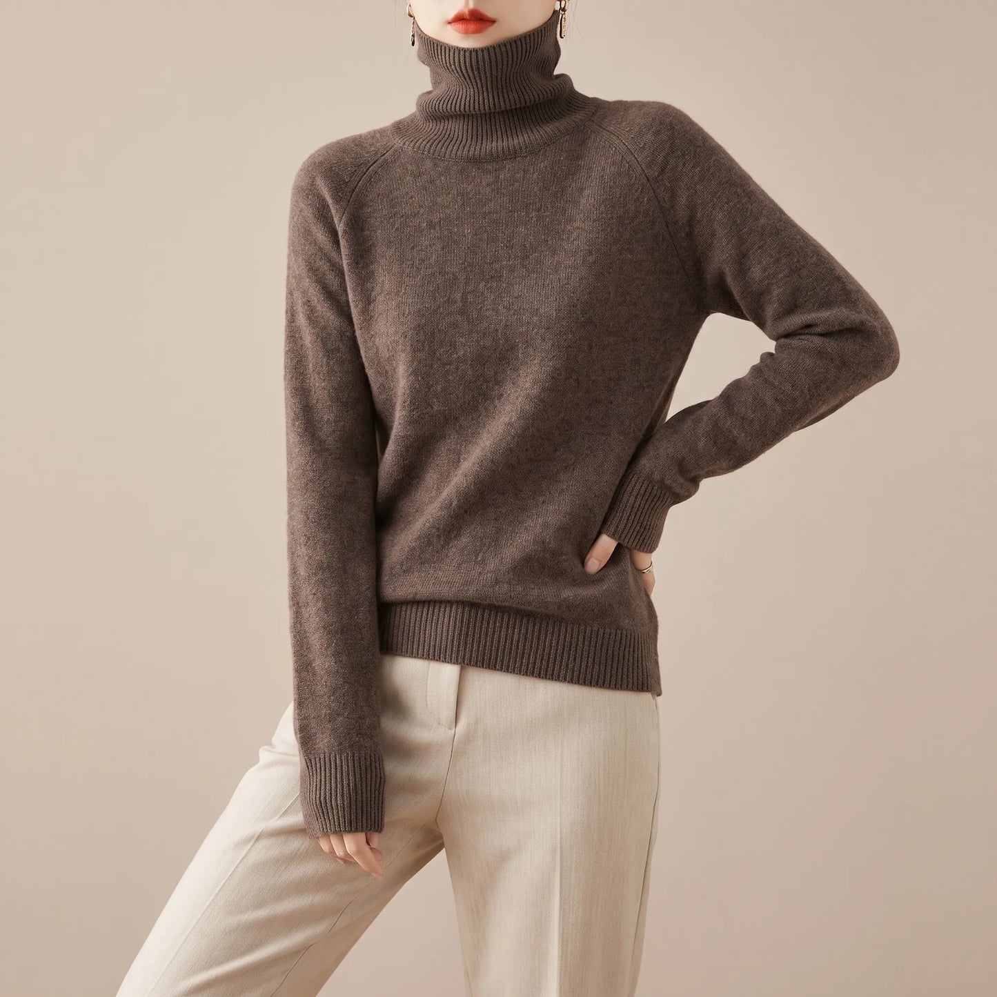 AutumnKnit | Klassischer Rollkragenpullover Für Damen