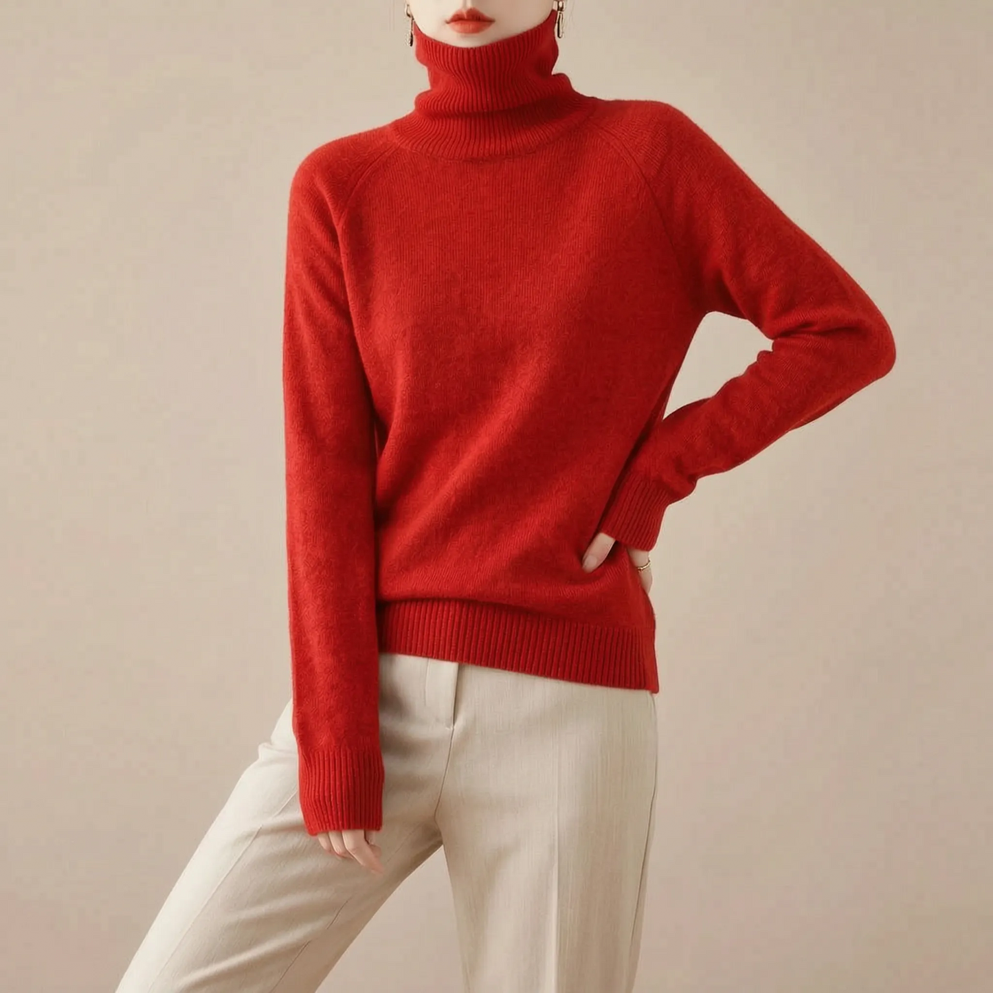 AutumnKnit | Klassischer Rollkragenpullover Für Damen