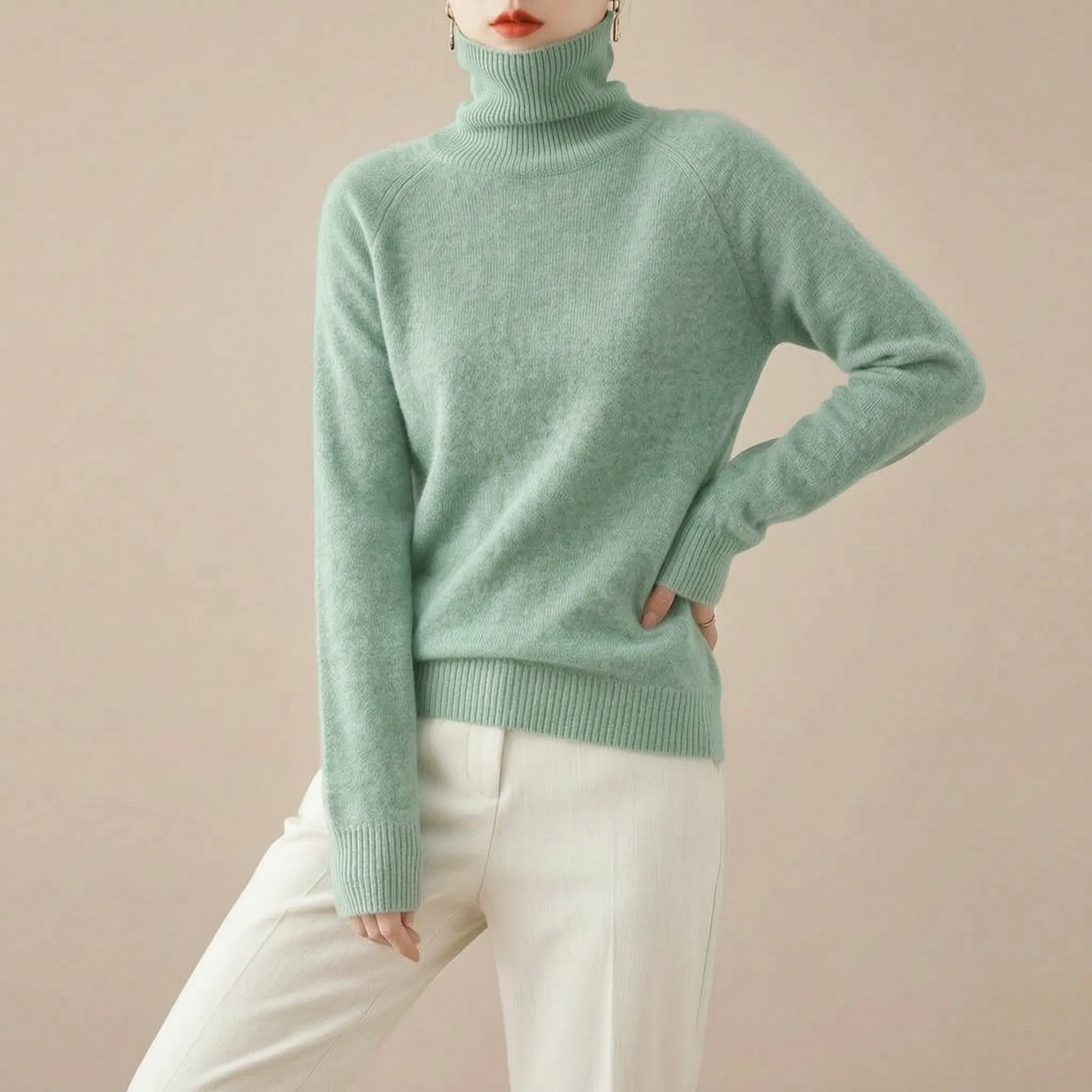 AutumnKnit | Klassischer Rollkragenpullover Für Damen