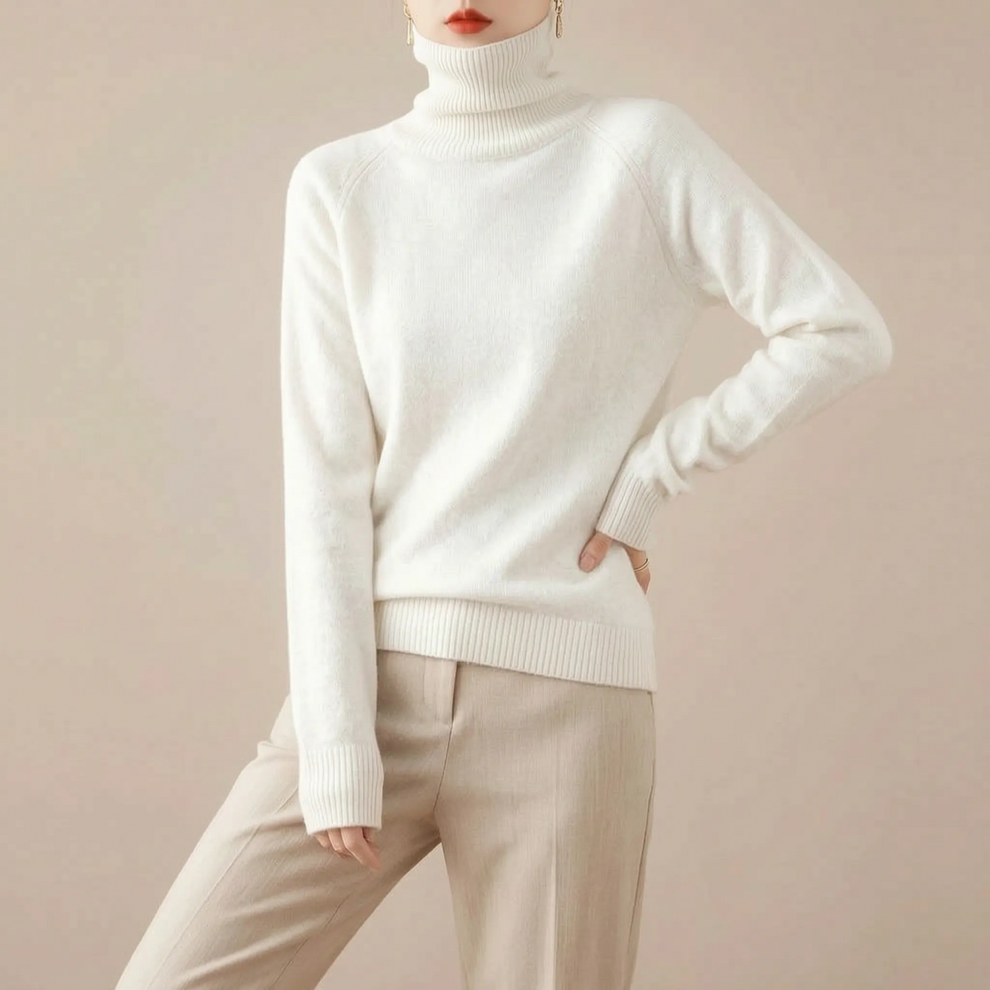 AutumnKnit | Klassischer Rollkragenpullover Für Damen