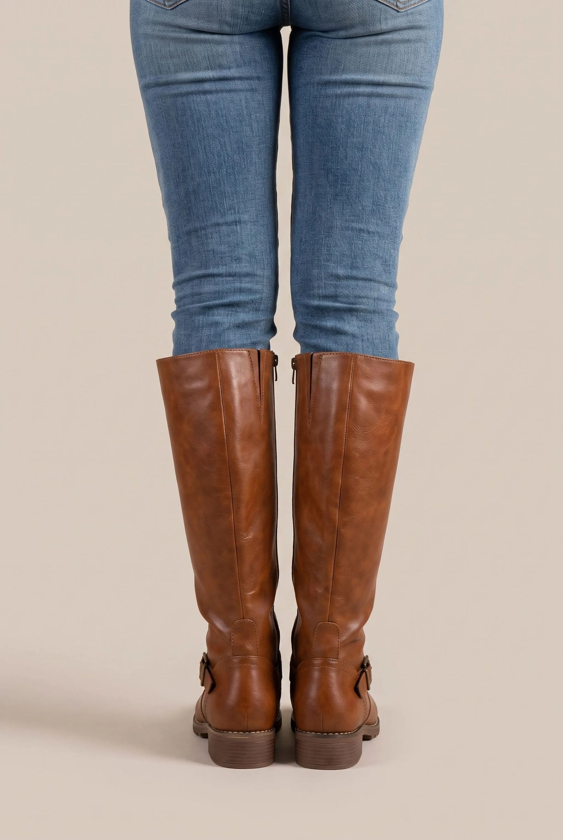 AutumnStride | Braune Kniehohe Damenstiefel