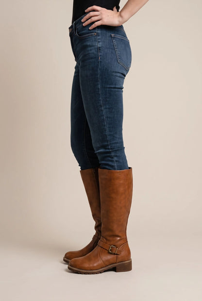 AutumnStride | Braune Kniehohe Damenstiefel