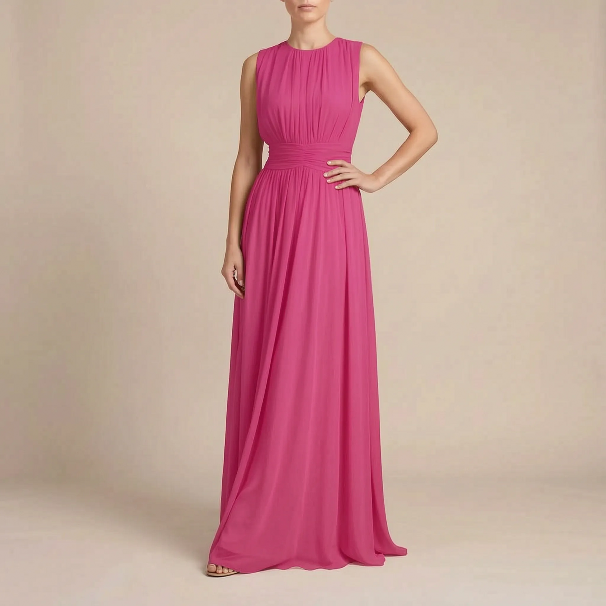 Avelina | Ärmelloses Elegantes Maxikleid