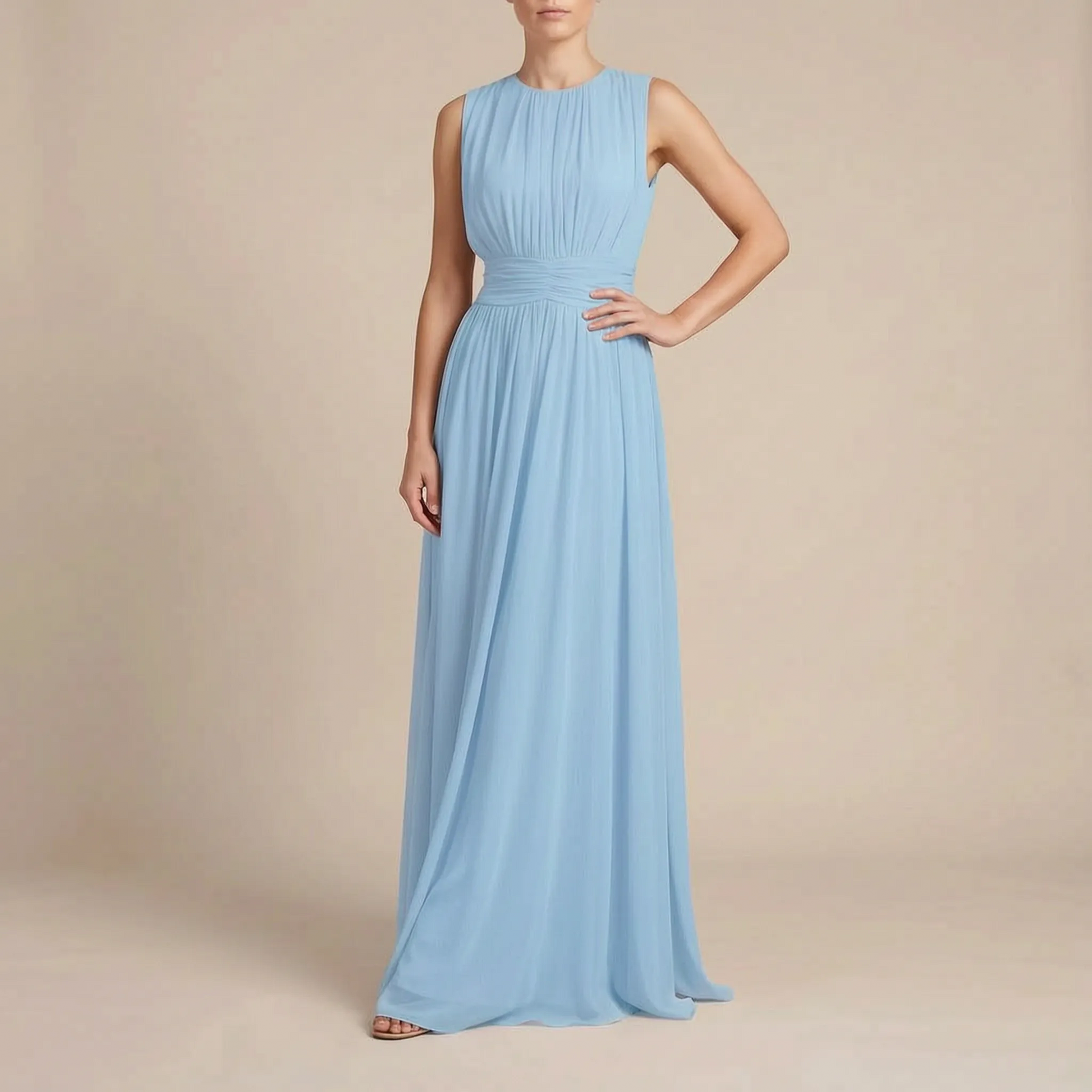 Avelina | Ärmelloses Elegantes Maxikleid