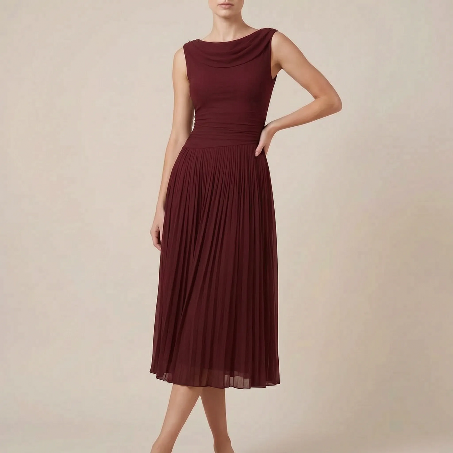 Avelore | Elegantes Ärmelloses Midikleid