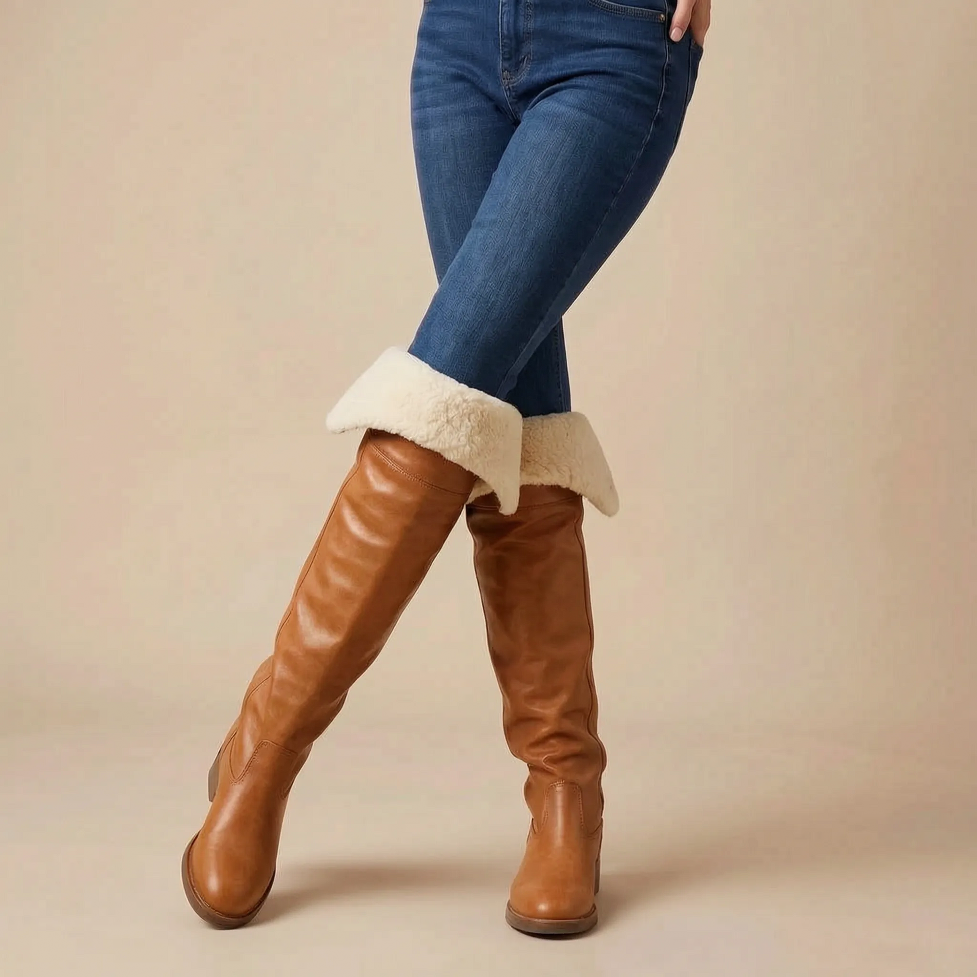 Avenro | Flache Overknee-Stiefel Für Damen