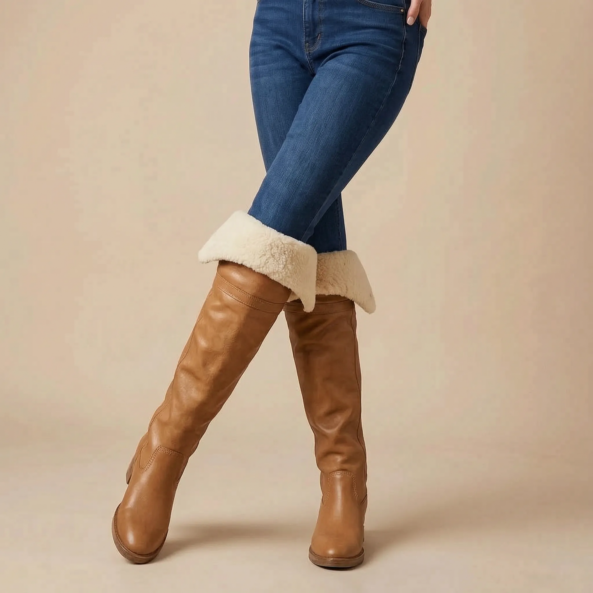 Avenro | Flache Overknee-Stiefel Für Damen