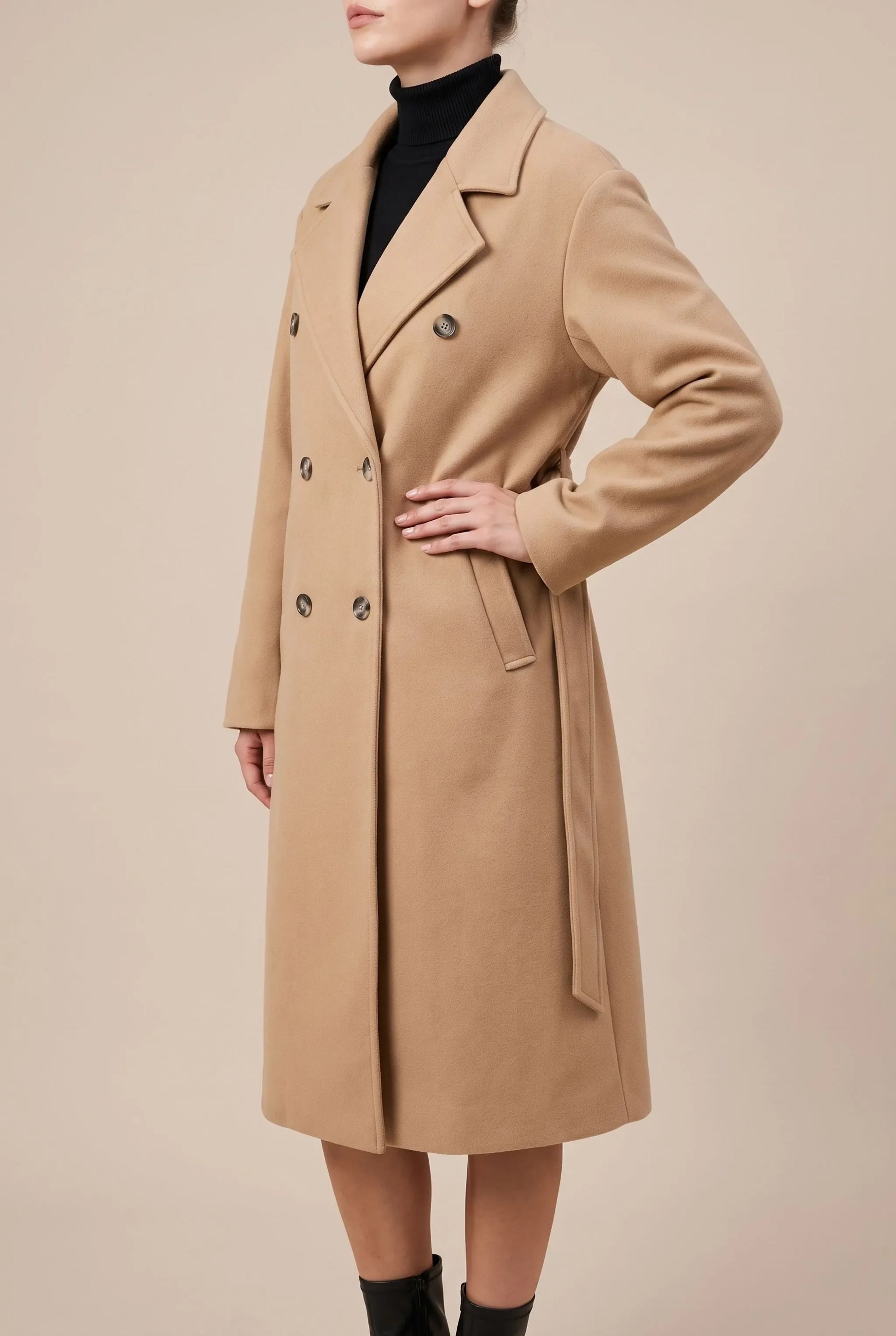 Avery | Klassischer Beiger Damen-Trenchcoat