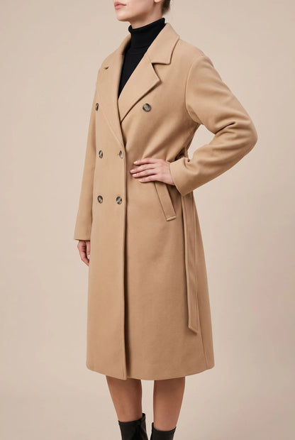 Avery | Klassischer Beiger Damen-Trenchcoat