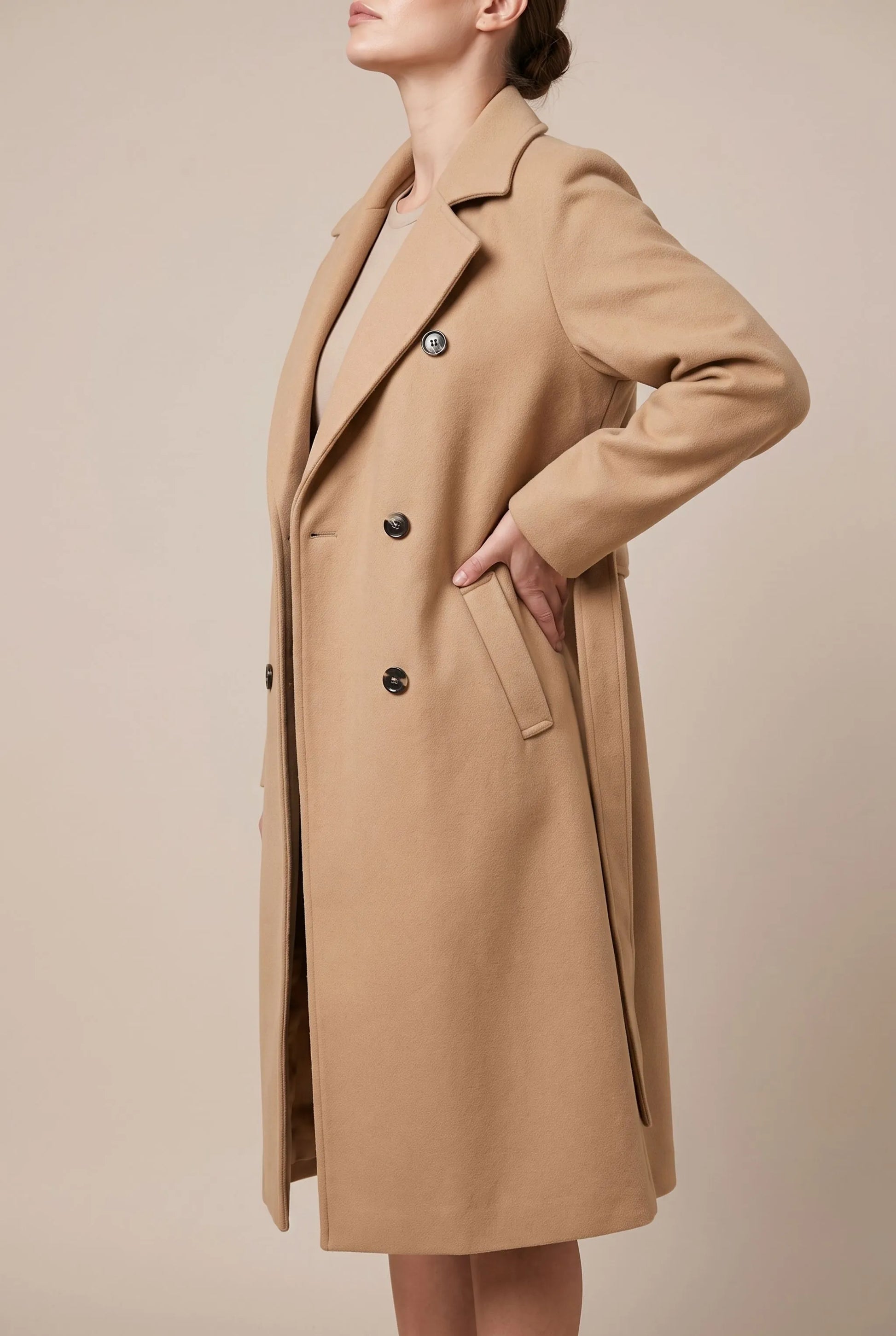 Avery | Klassischer Beiger Damen-Trenchcoat