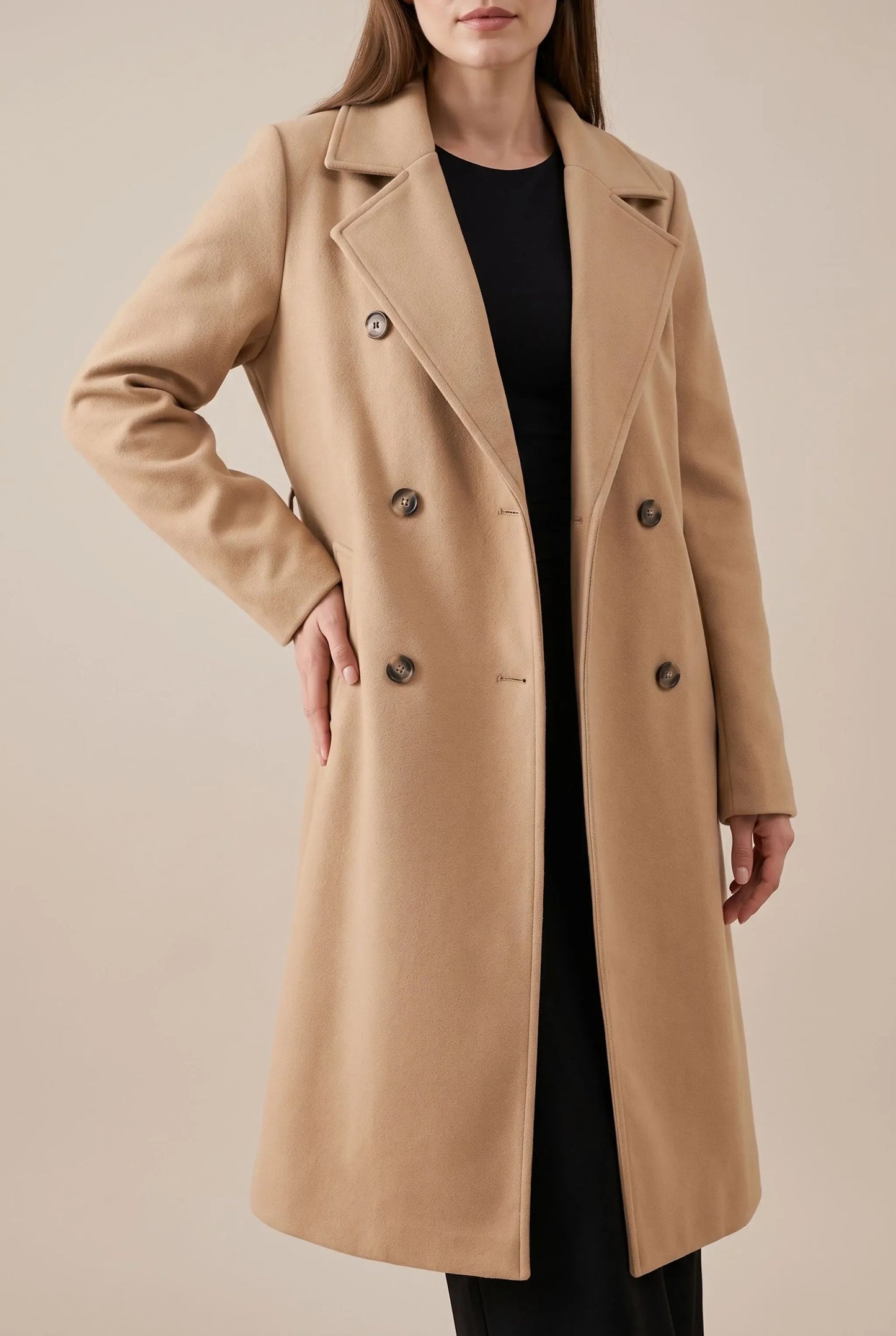 Avery | Klassischer Beiger Damen-Trenchcoat