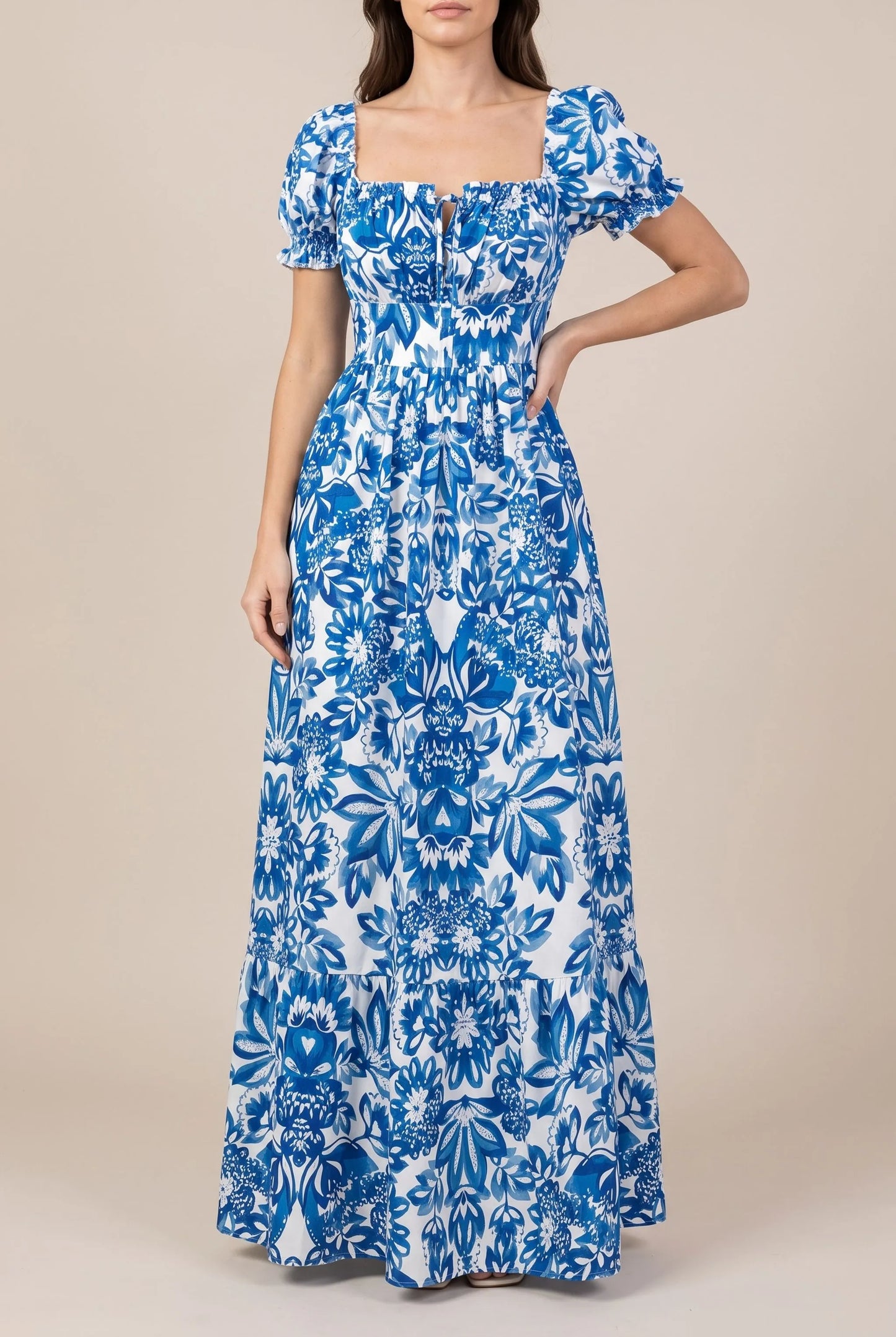 Azuliana | Elegantes Sommerkleid Mit Blumenmuster