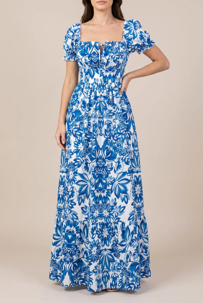 Azuliana | Elegantes Sommerkleid Mit Blumenmuster