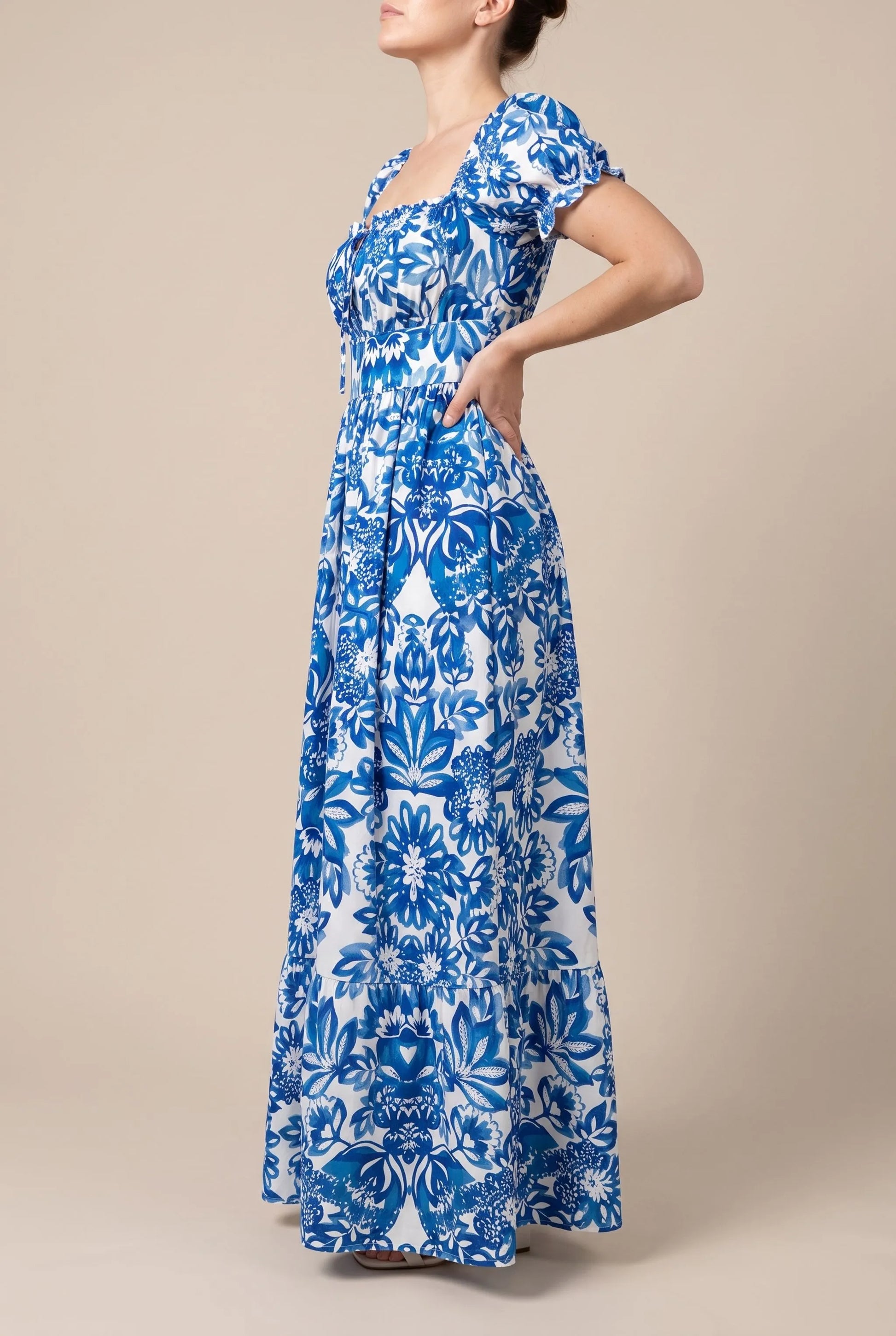 Azuliana | Elegantes Sommerkleid Mit Blumenmuster