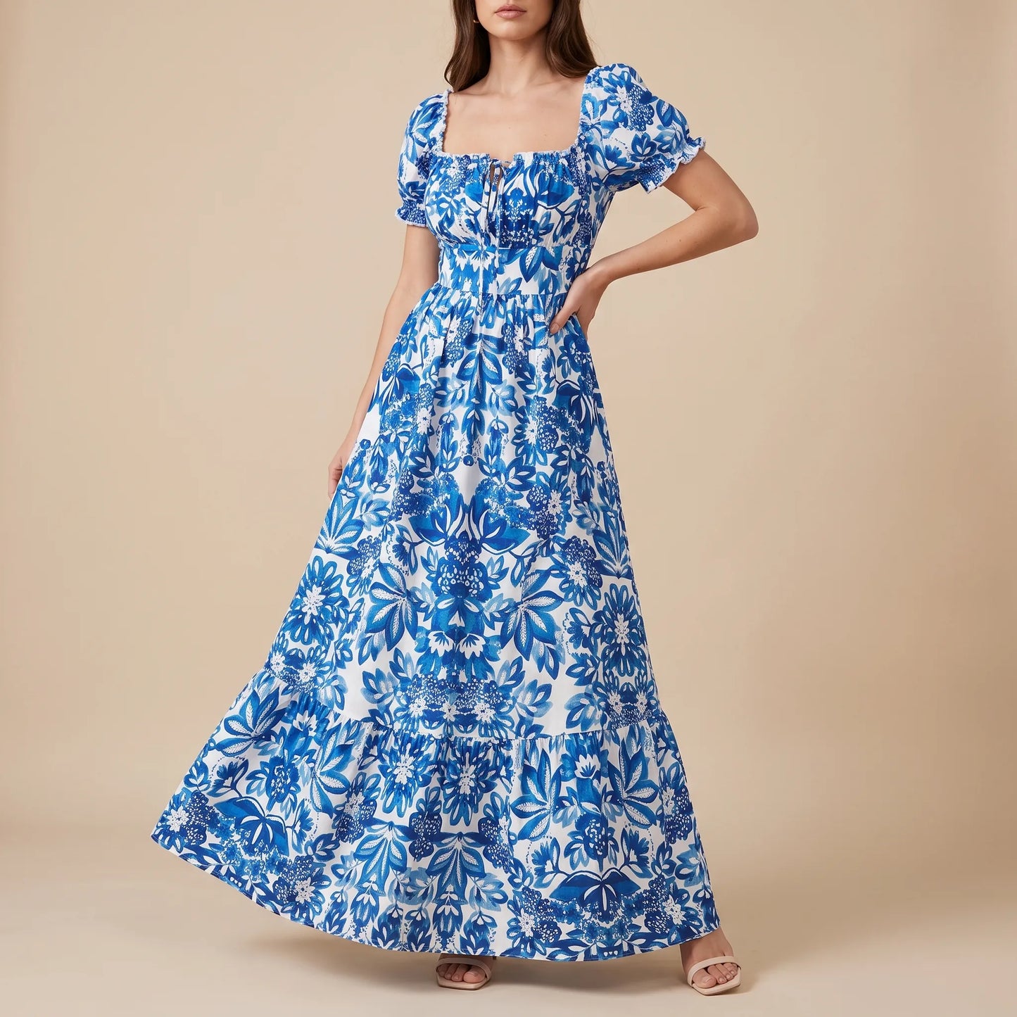 Azuliana | Elegantes Sommerkleid Mit Blumenmuster