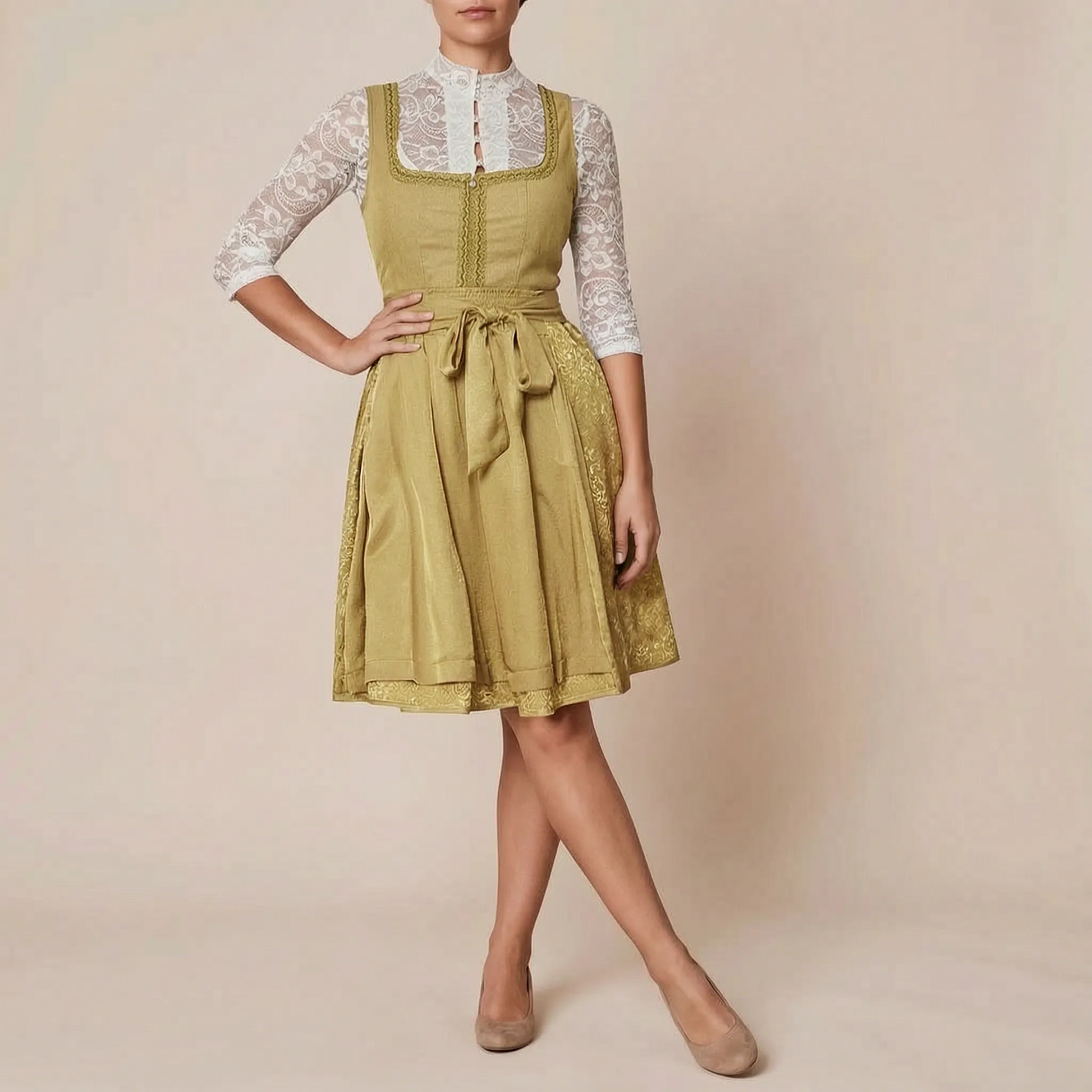 BavarianChic | Elegantes Knielanges Dirndl Für Damen