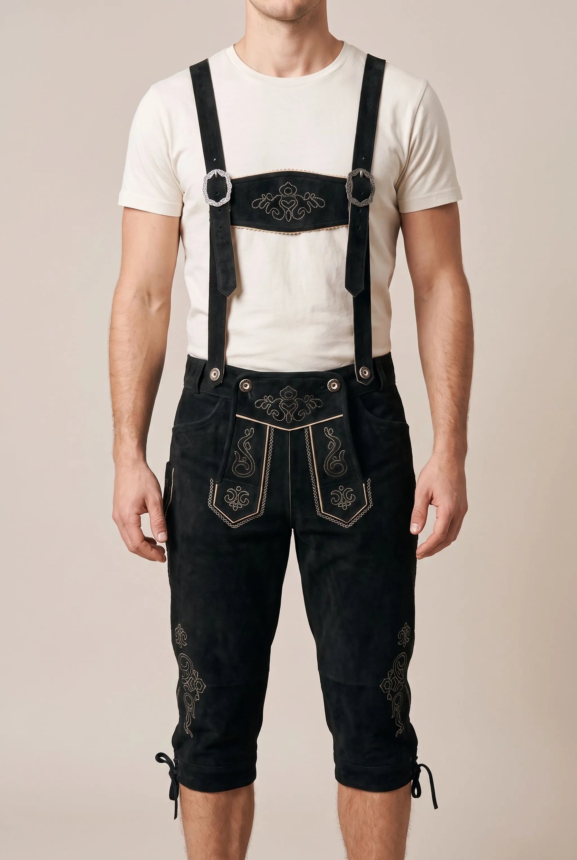 BavarianTide | Klassische Kniebundhose Mit Traditioneller Stickerei