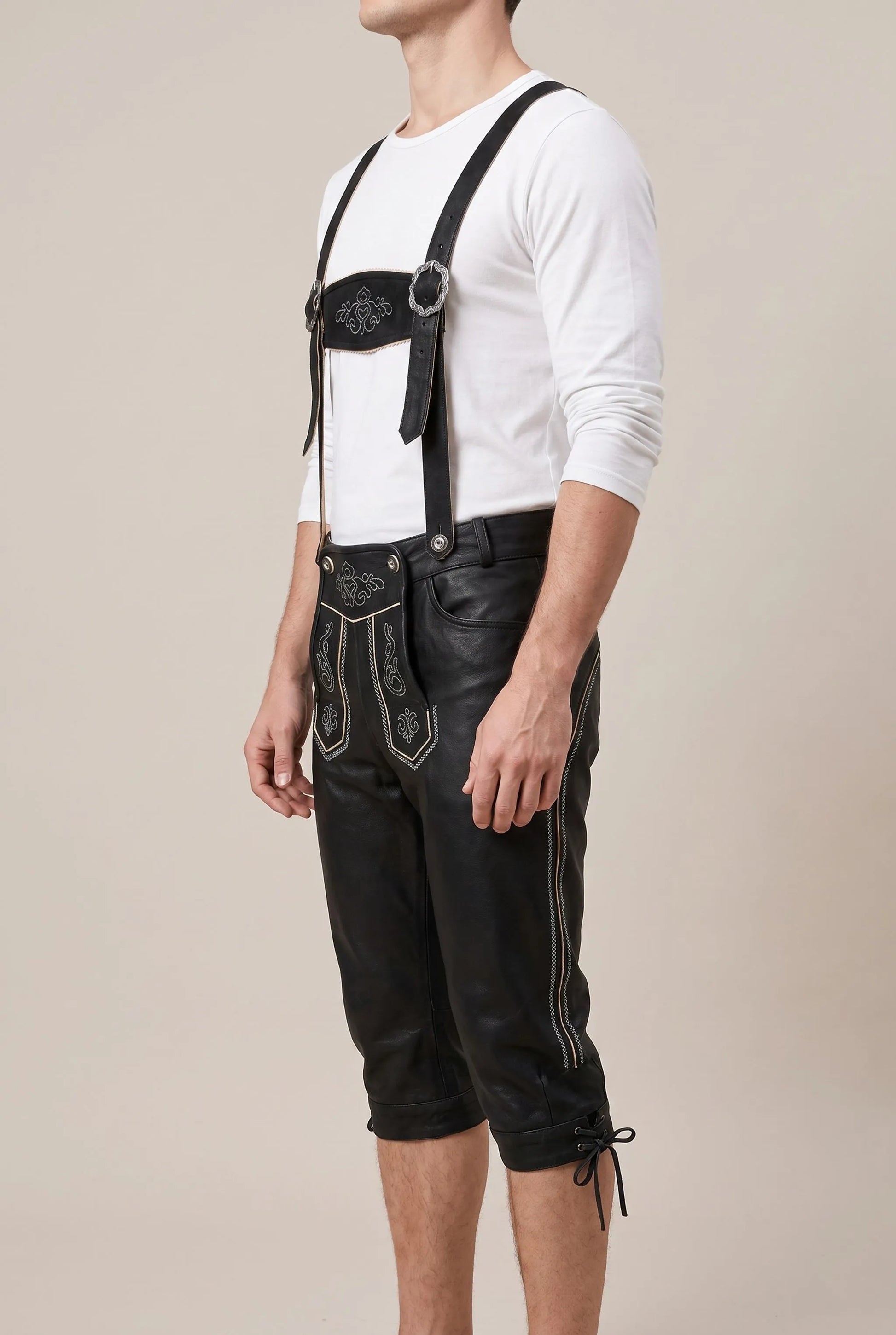 BavarianTide | Klassische Kniebundhose Mit Traditioneller Stickerei